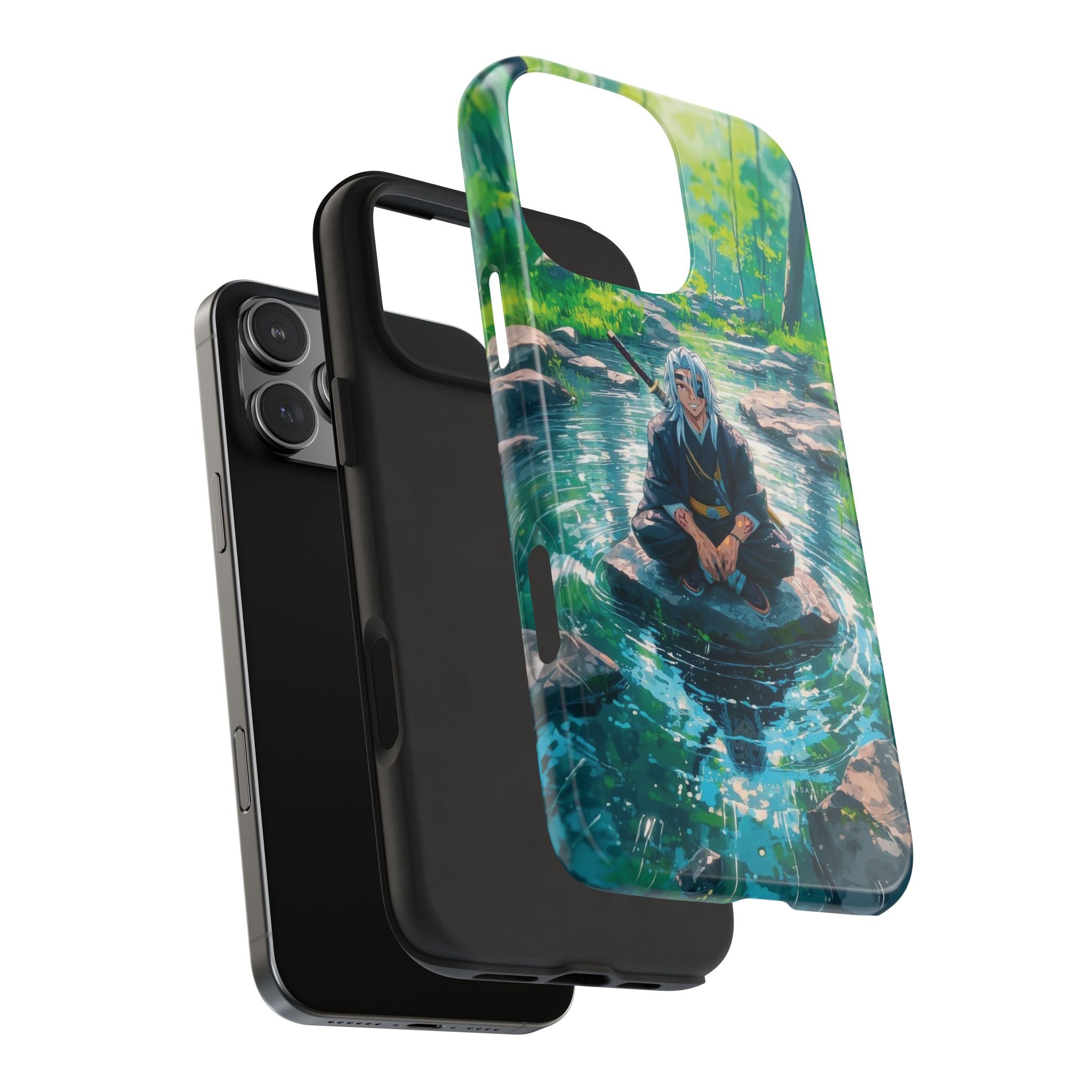 Serene Samurai Phone Case - Tough, Artistic Design for Nature Lovers