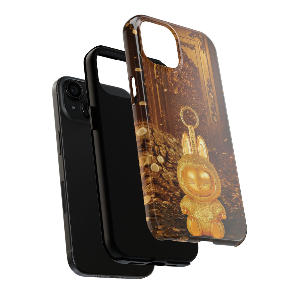 Luxurious Rabbit Phone Case, Golden Bunny Phone Cover, Tough Phone Cases, Cute Rabbit Holder, Unique Gift Idea, Stylish Mobile Protector