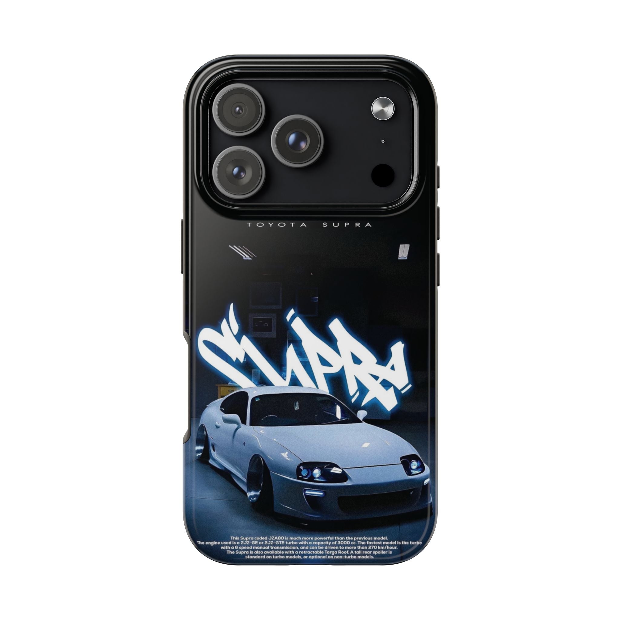Toyota Supra Graffiti Phone Case - Tough & Stylish Protection for Car Enthusiasts