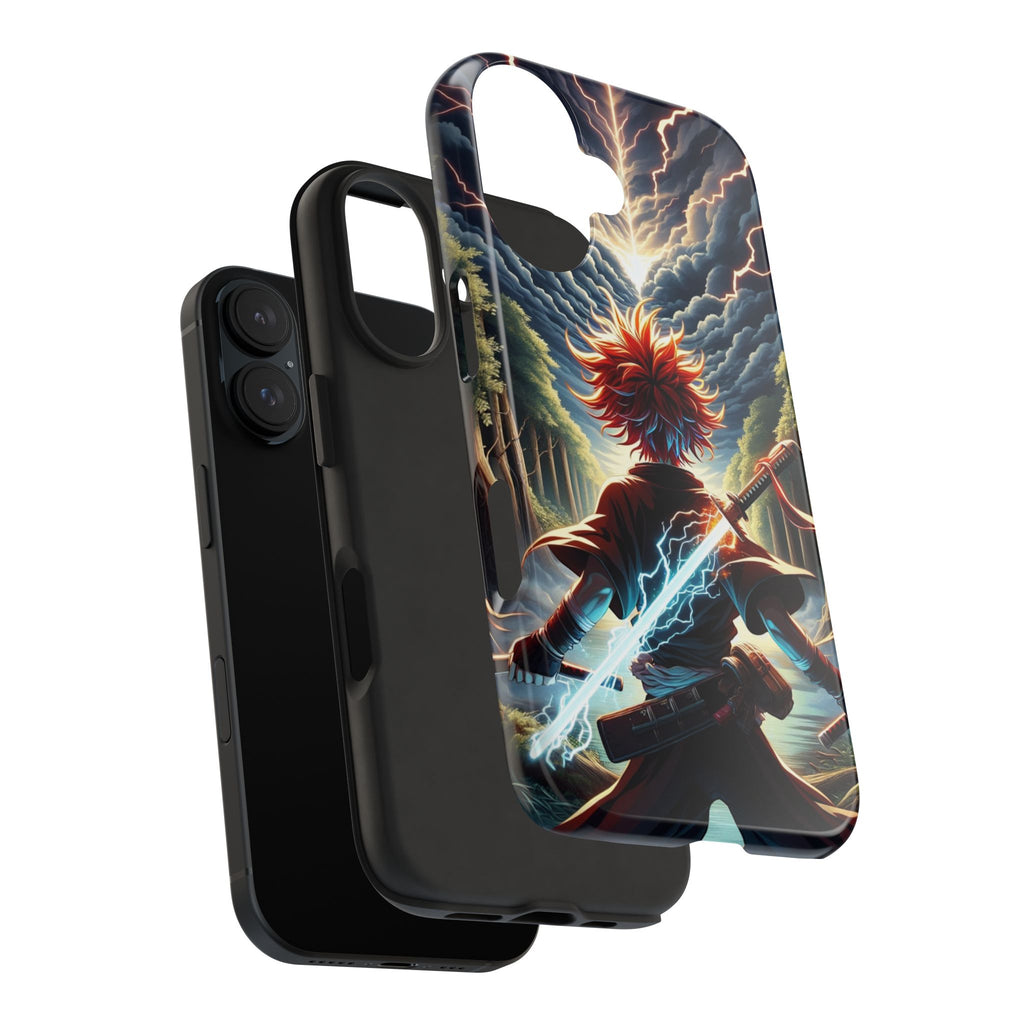 Epic Adventure Tough Phone Cases, Anime, Lightning Design, Durable Cover, Gift for Gamers, Festival Essential