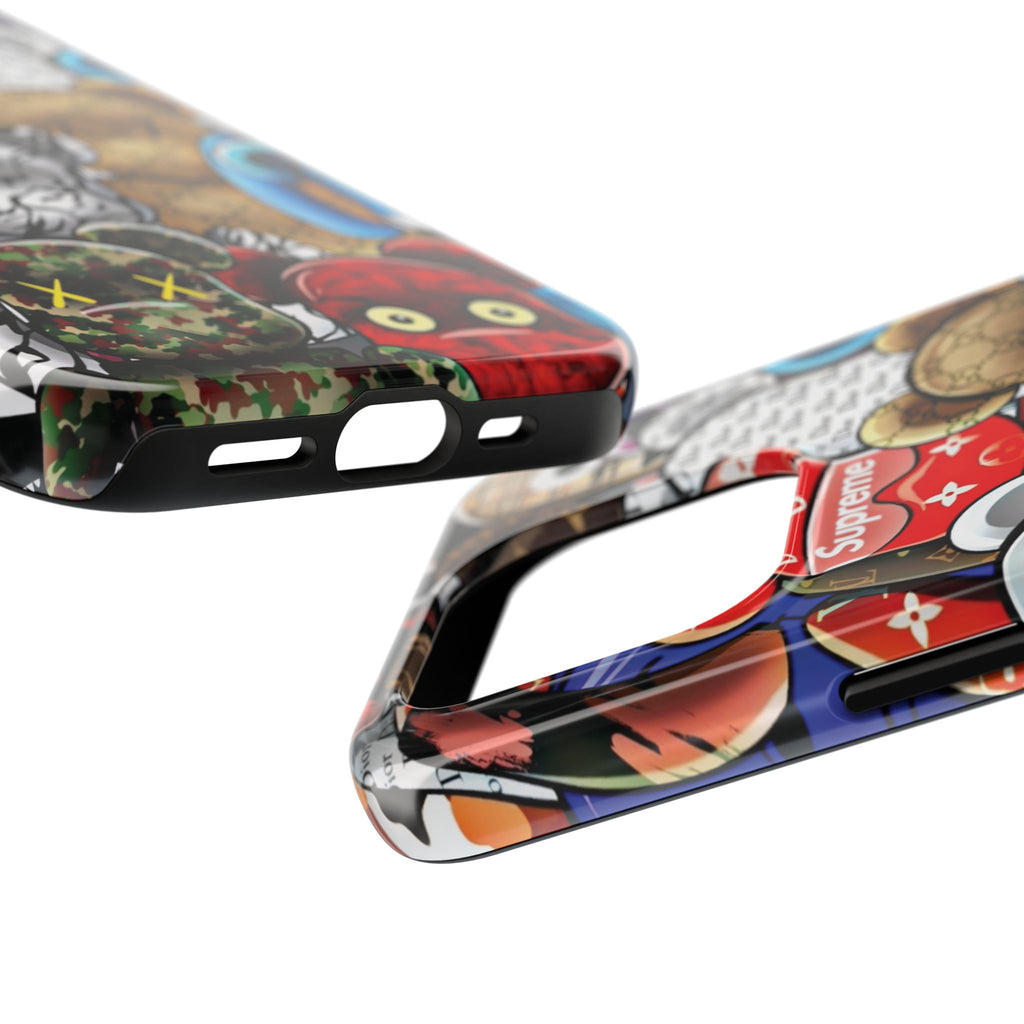 Trendy Bear Phone Case: Stylish Tough Protector for Streetwear Lovers, Gift for Teens, Unique Accessories for Holiday Celebrations