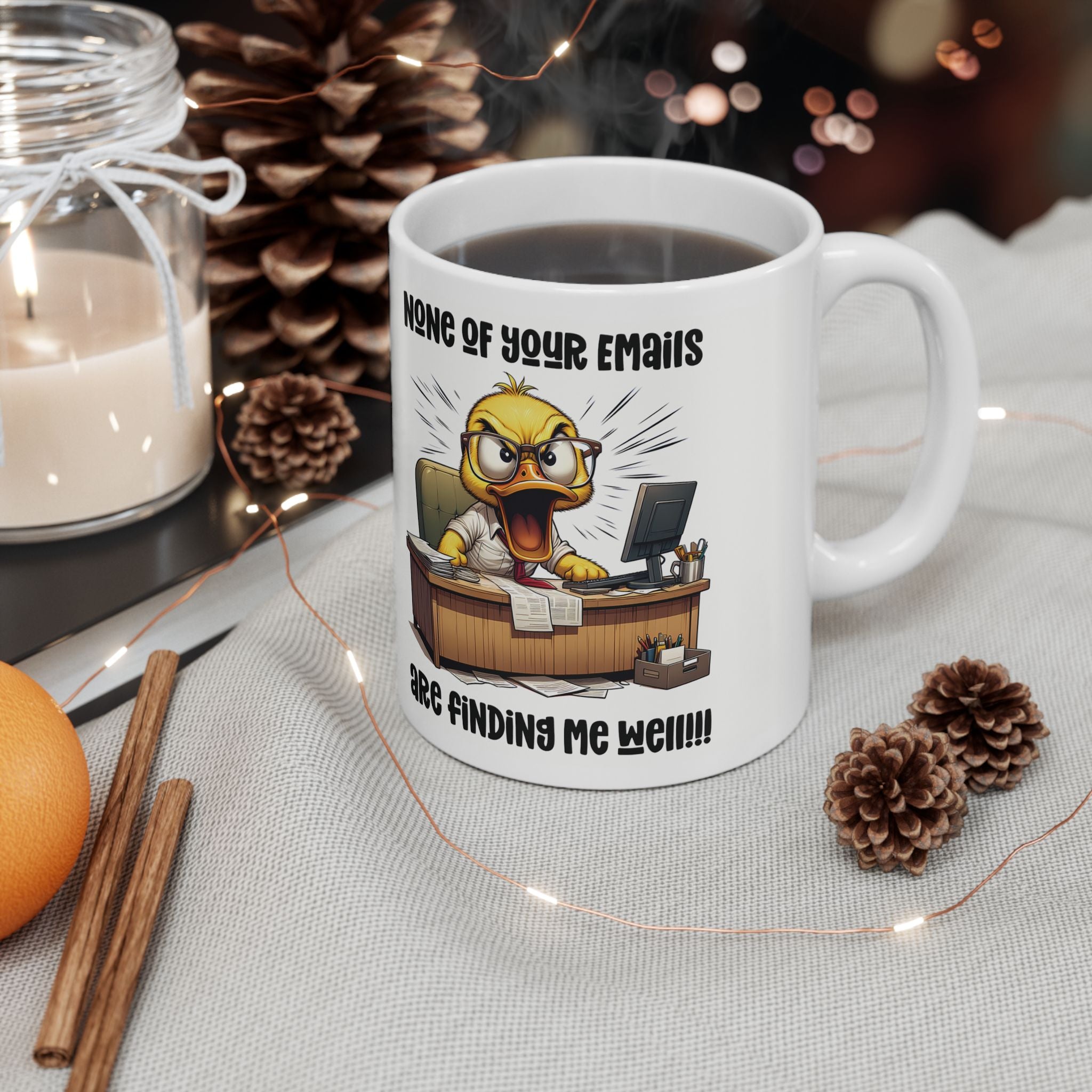 Funny Ceramic Mug for Office Humor, Coffee Lover Gift, Work Motivation Mug, Unique Desk Decor, Novelty Gift 11oz/15oz
