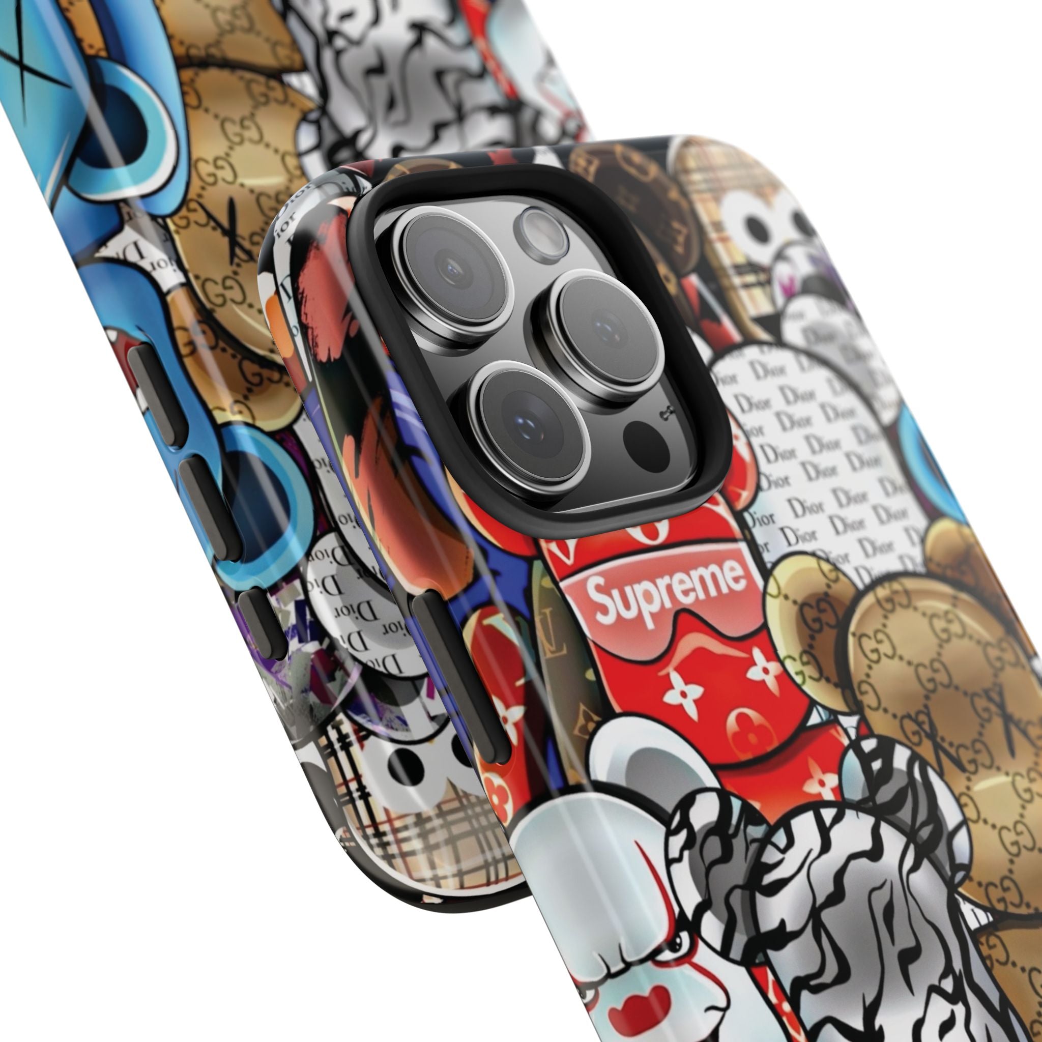 Trendy Bear Phone Case: Stylish Tough Protector for Streetwear Lovers, Gift for Teens, Unique Accessories for Holiday Celebrations