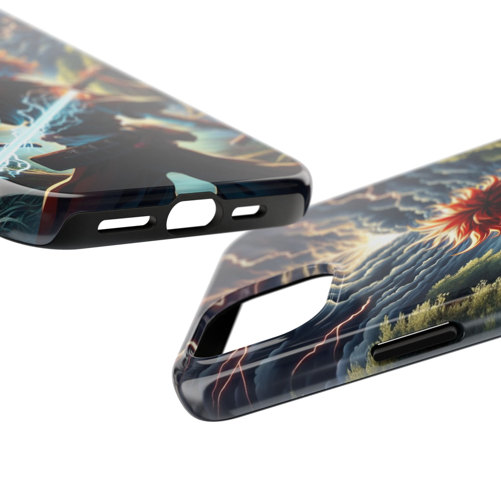Epic Adventure Tough Phone Cases, Anime, Lightning Design, Durable Cover, Gift for Gamers, Festival Essential