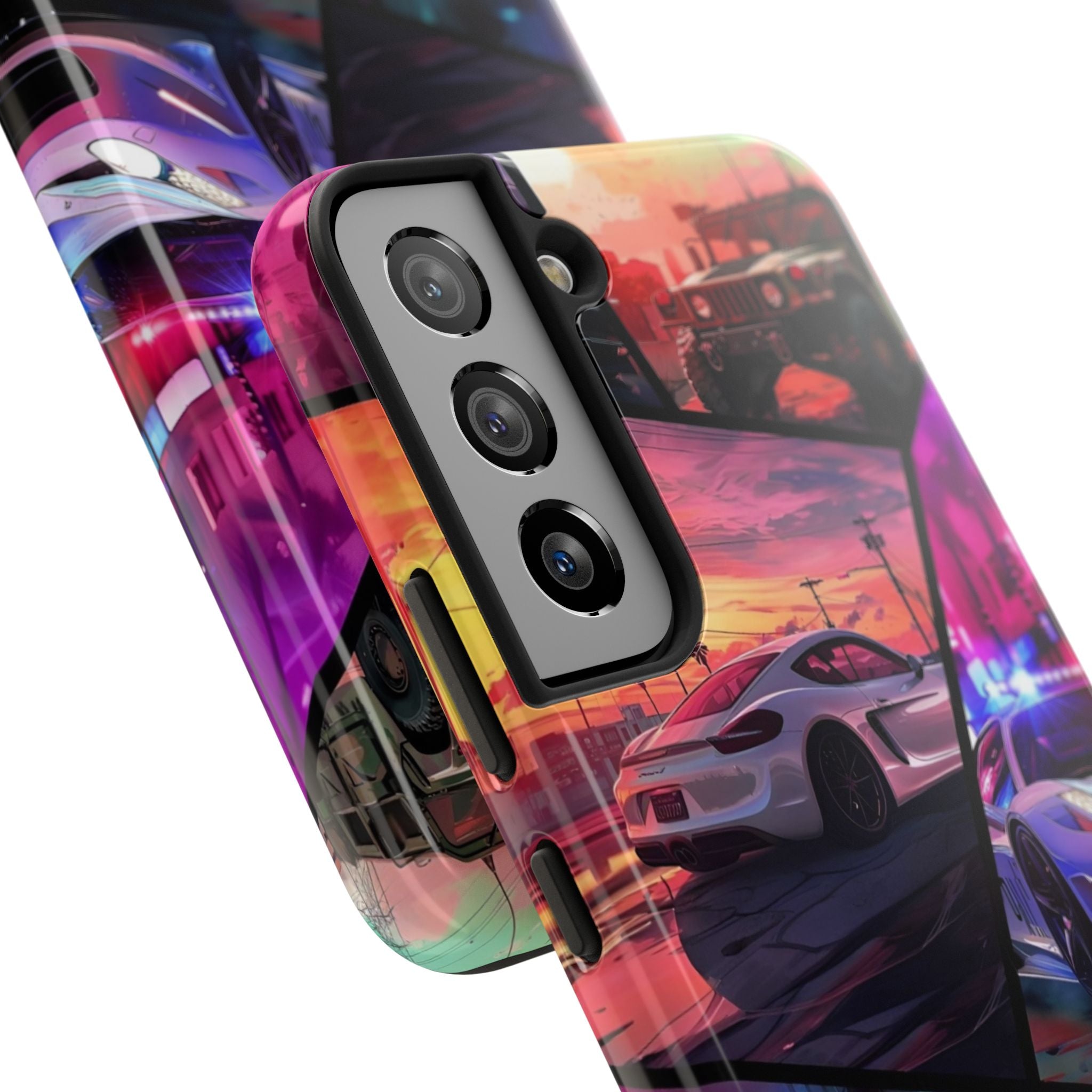 Vibrant Automotive Tough Phone Cases for Car Enthusiasts