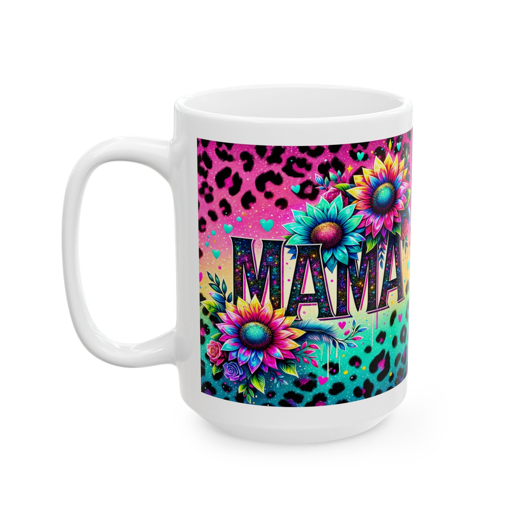 Vibrant Mama Ceramic Mug with Floral Design, Gift for Moms, Colorful Coffee Cup, Unique Tea Mug, Birthday/Anniversary Present, Boho [...]