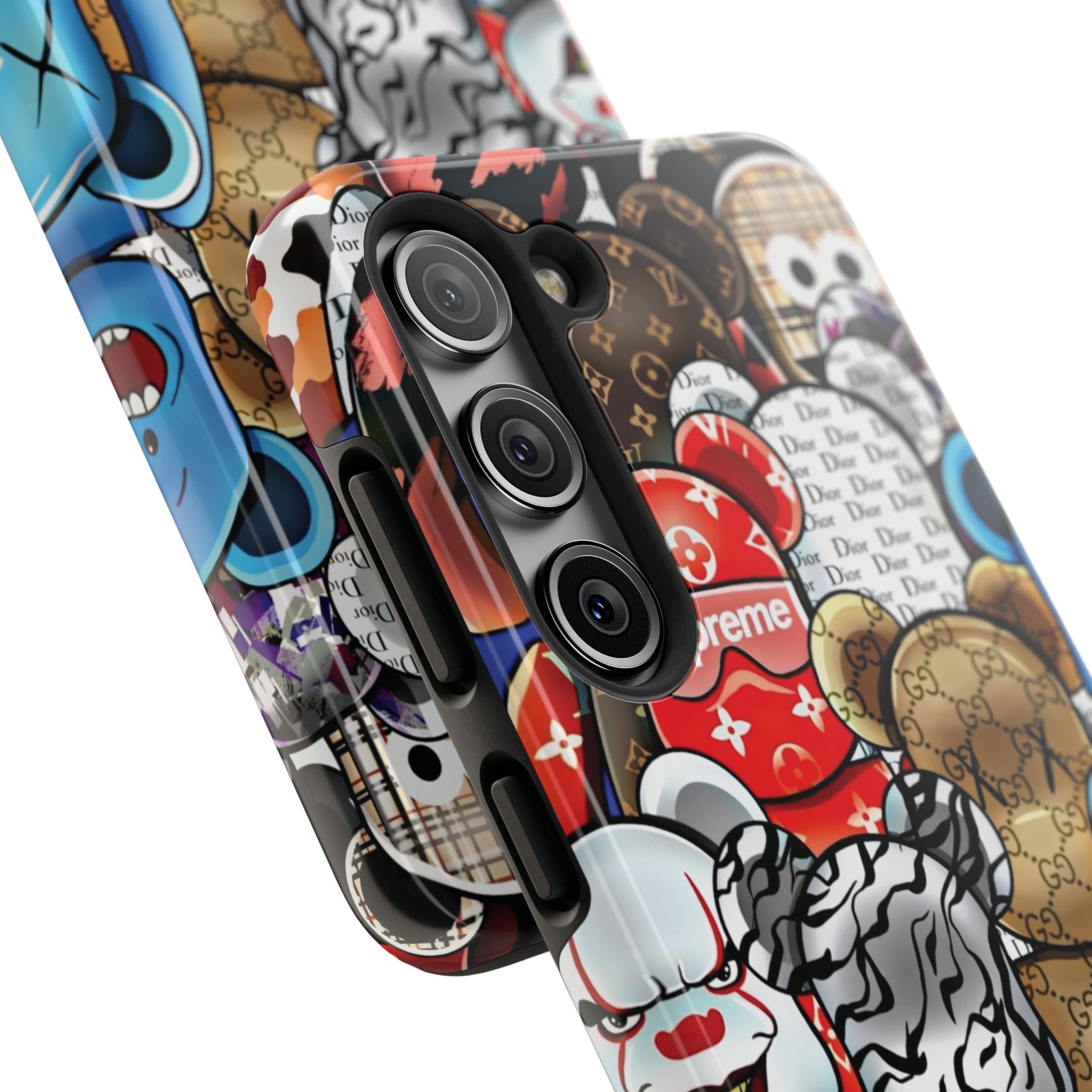 Trendy Bear Phone Case: Stylish Tough Protector for Streetwear Lovers, Gift for Teens, Unique Accessories for Holiday Celebrations