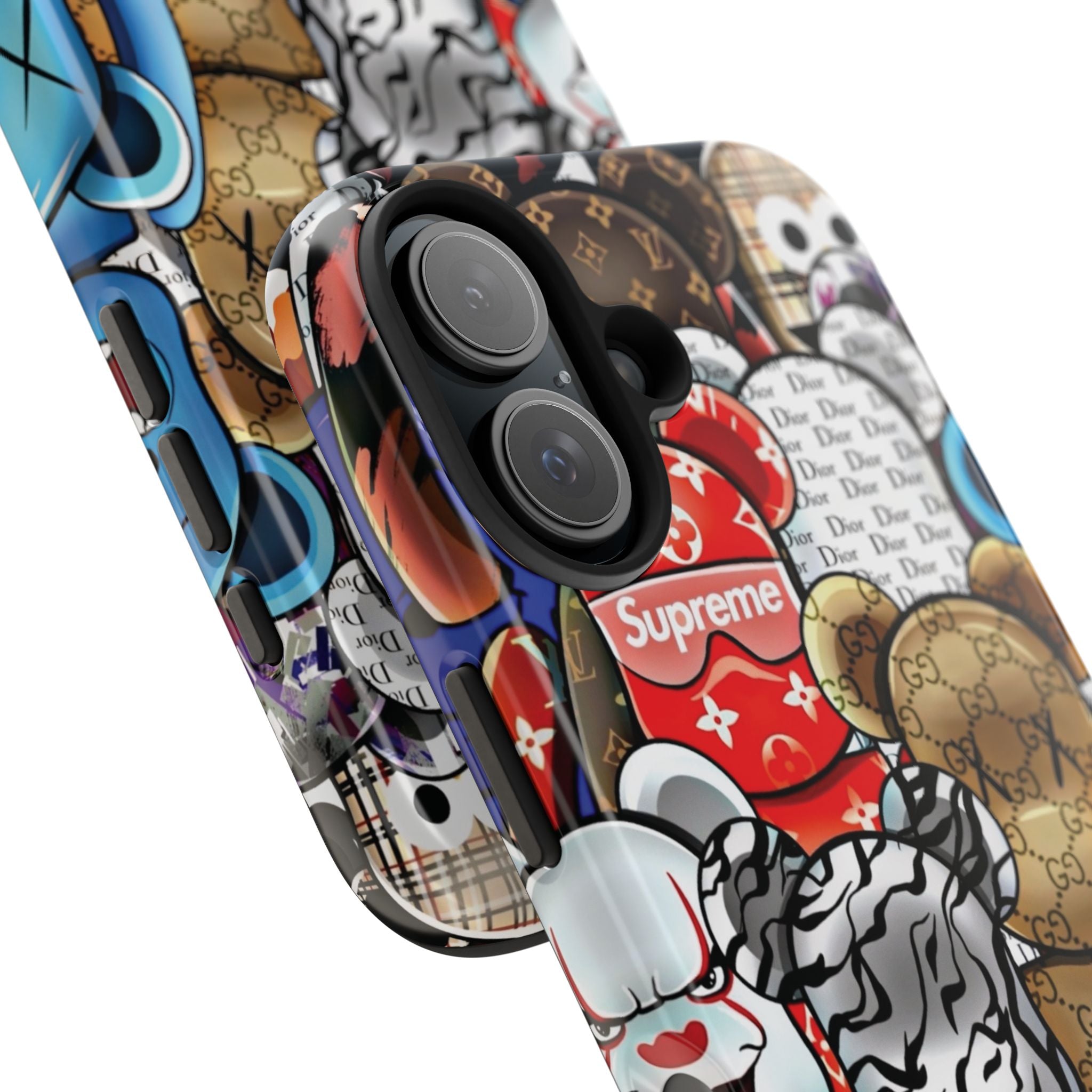 Trendy Bear Phone Case: Stylish Tough Protector for Streetwear Lovers, Gift for Teens, Unique Accessories for Holiday Celebrations
