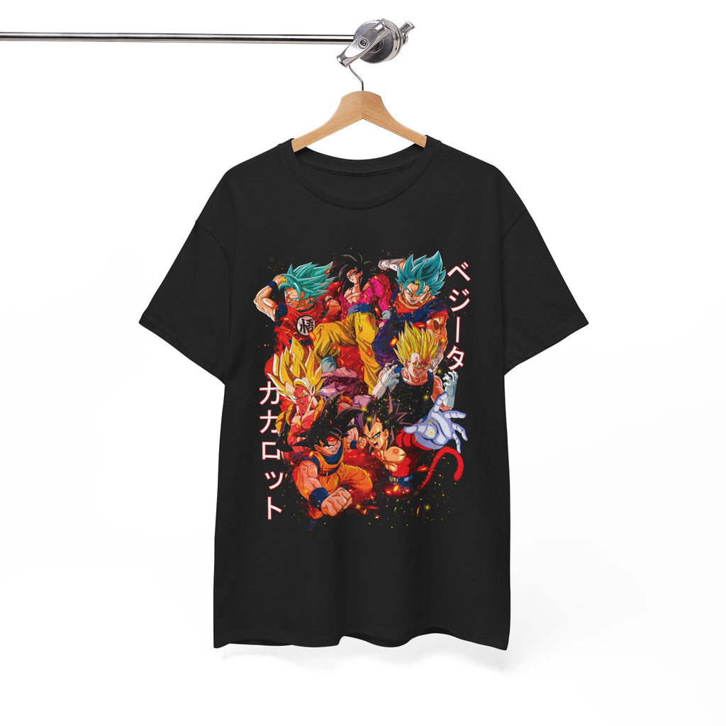 Dragon Warriors Anime Tee – Japanese Text Graphic Shirt