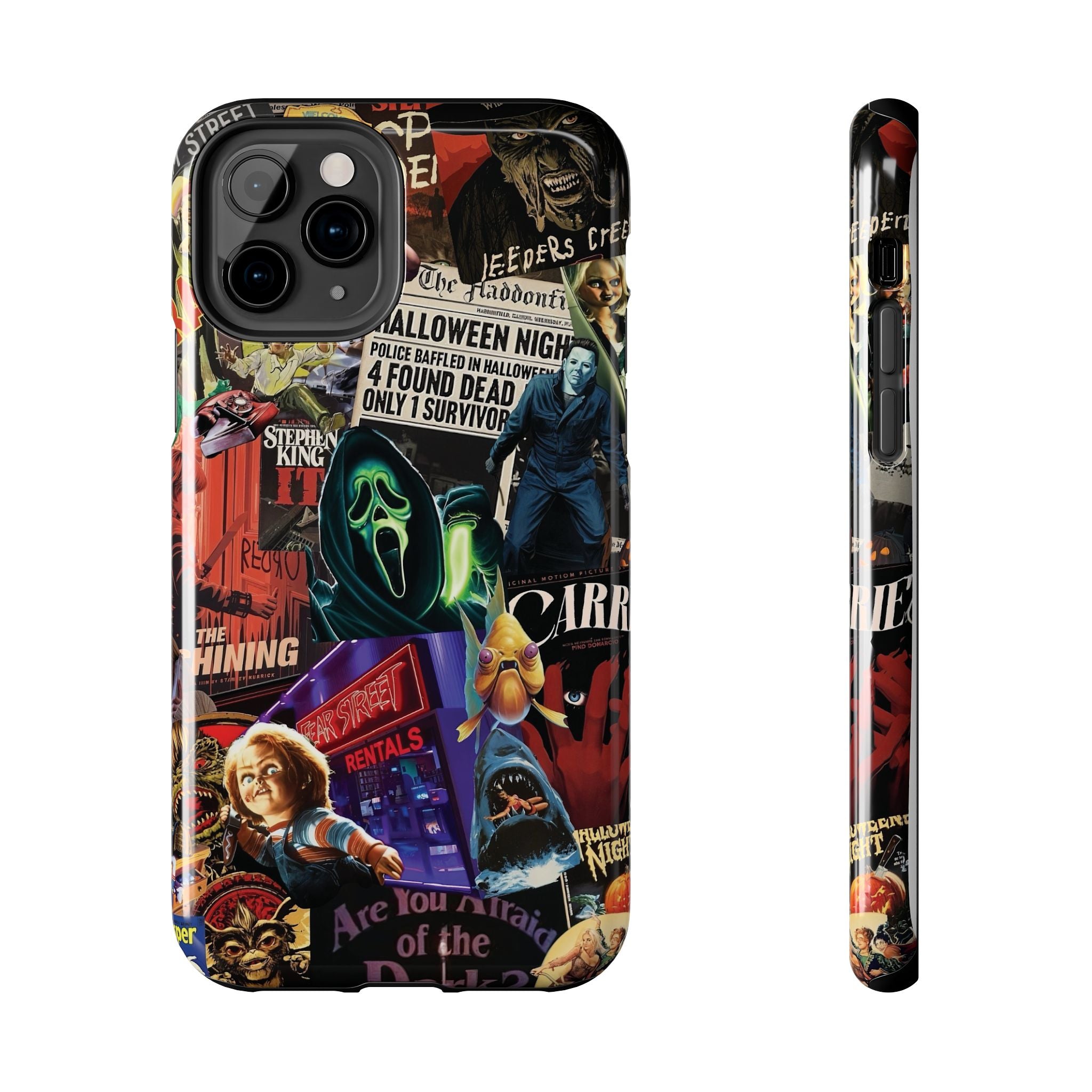 Spooky Horror Movie Phone Case | Tough Phone Cases for Horror Lovers, Halloween Gifts, Unique Accessories, Movie Night Essentials, [...]