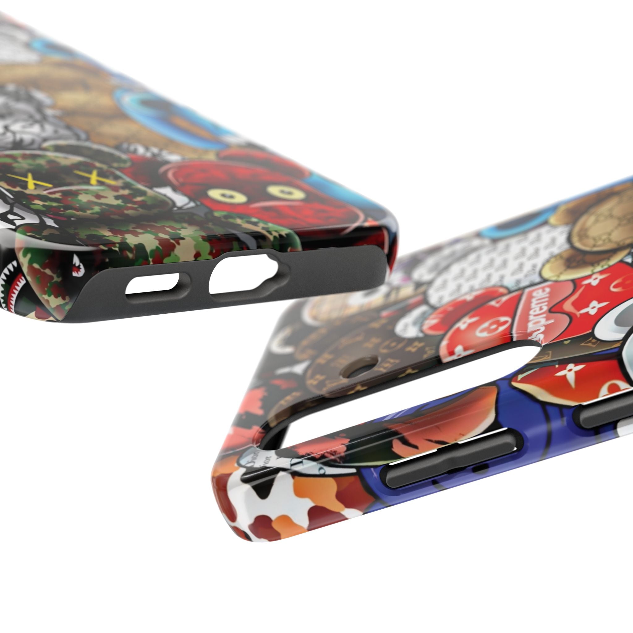 Trendy Bear Phone Case: Stylish Tough Protector for Streetwear Lovers, Gift for Teens, Unique Accessories for Holiday Celebrations