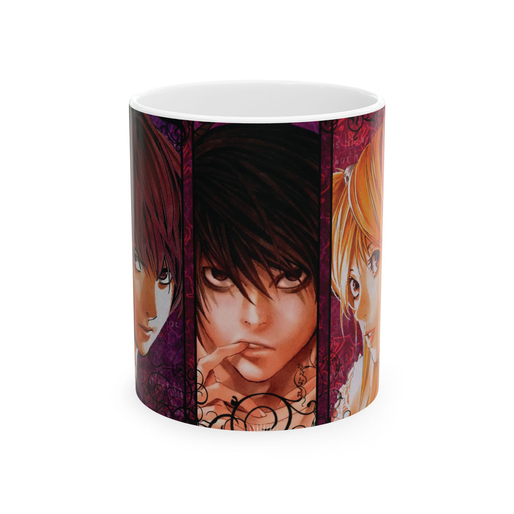 Anime Character Collage Mug — Dark Aesthetic Ceramic Coffee Cup (11oz, 15oz)