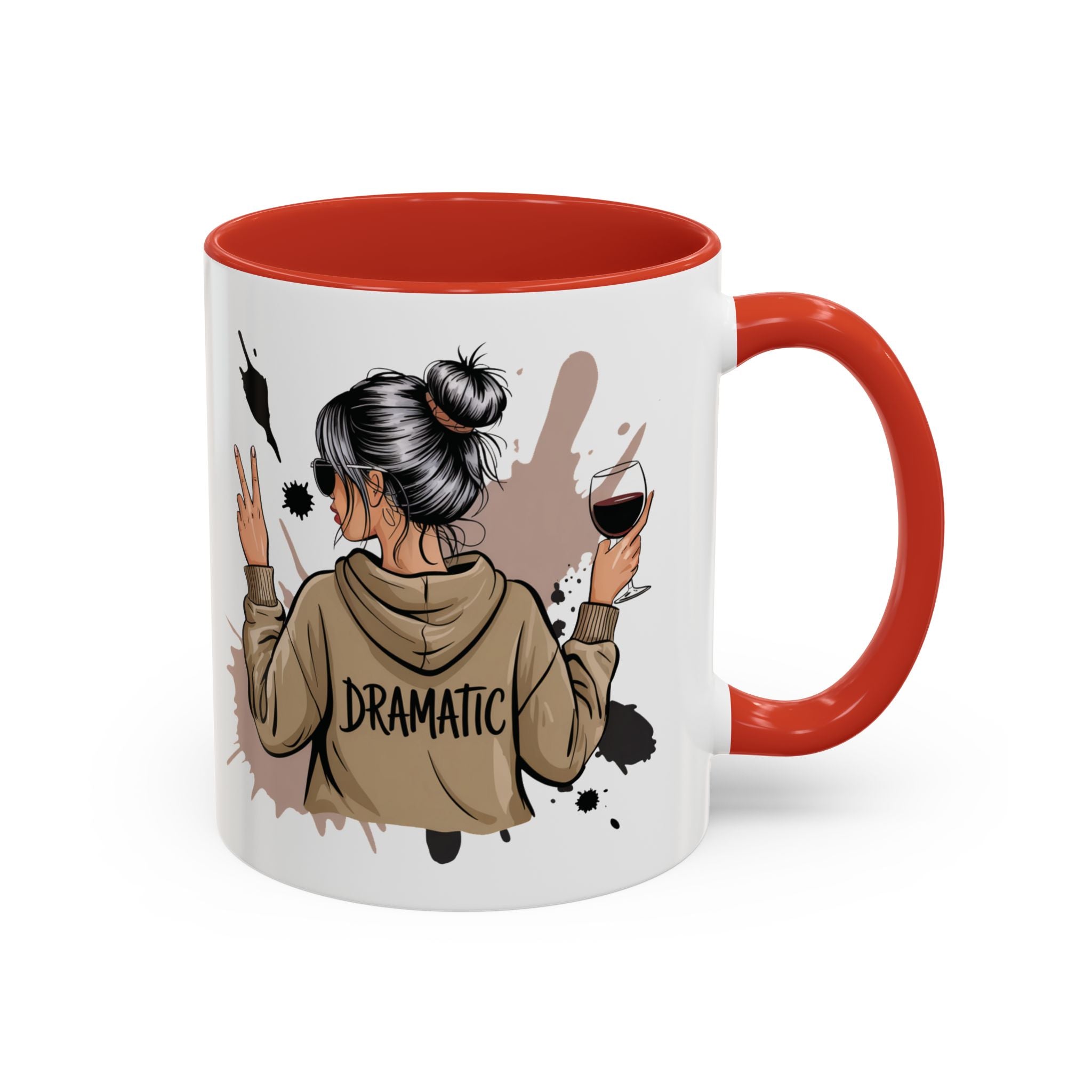 Dramatic Accent Coffee Mug | Fun Coffee Cup for Trendy Tea Lovers, Perfect Gift for Every Occasion, Quirky Drinkware