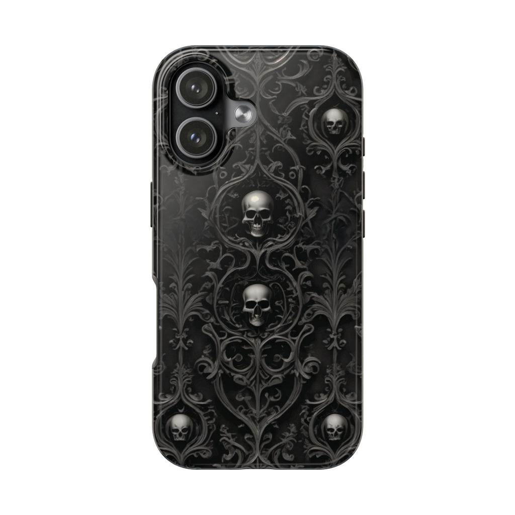Gothic Skull Phone Cases - Tough Protection, Unique Gift for Halloween, Dark Aesthetic Accessory for Men and Women, Trendy Phone Cover