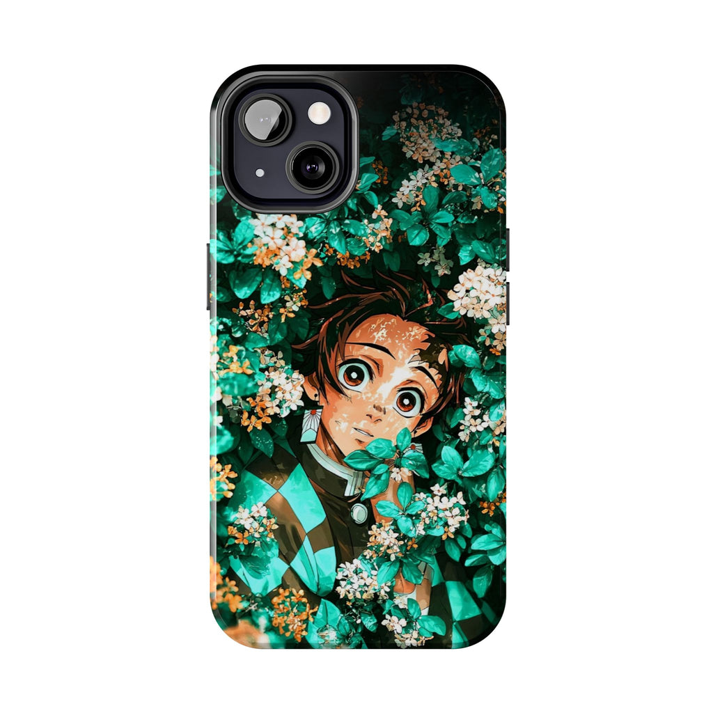 Floral Fantasy Tough Phone Cases | Trendy Phone Cover | Unique Gift for Nature Lovers | Durable Protection | Anime-Inspired Design