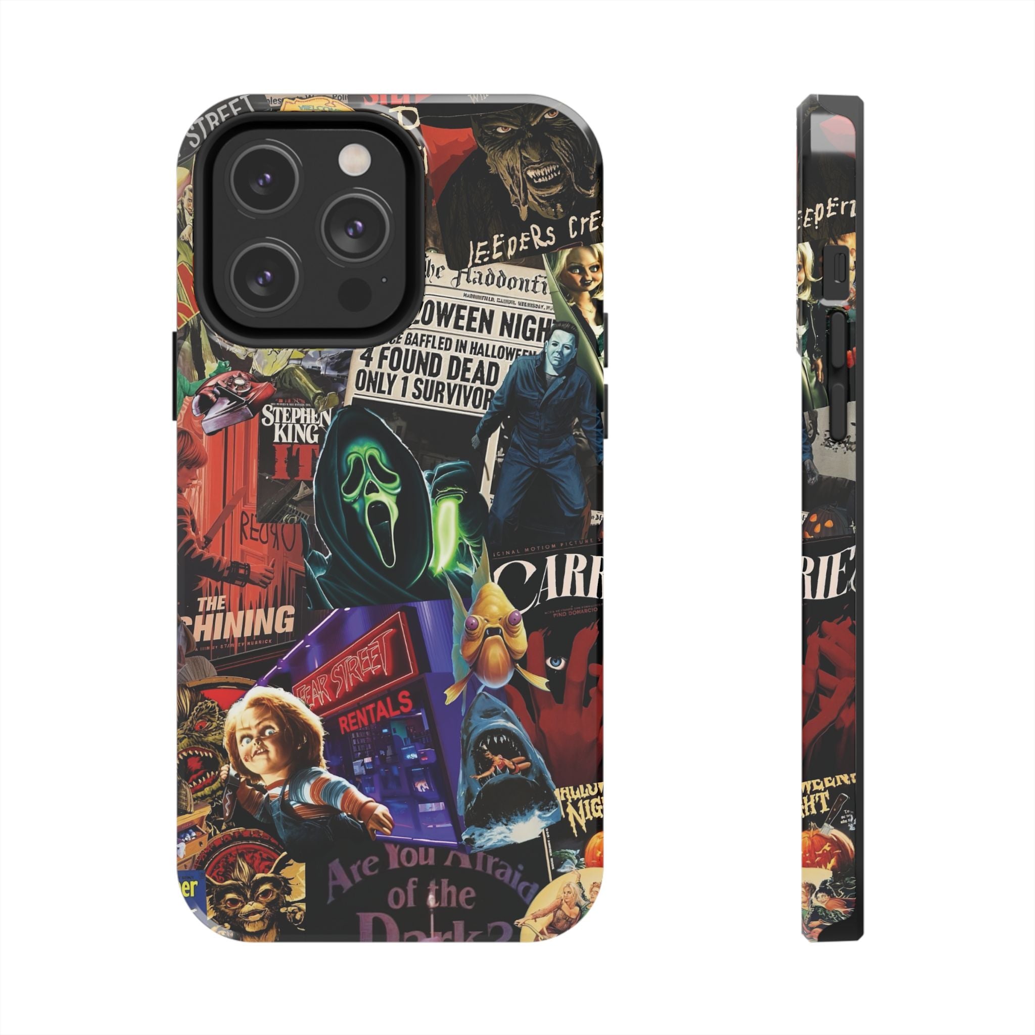 Spooky Horror Movie Phone Case | Tough Phone Cases for Horror Lovers, Halloween Gifts, Unique Accessories, Movie Night Essentials, [...]