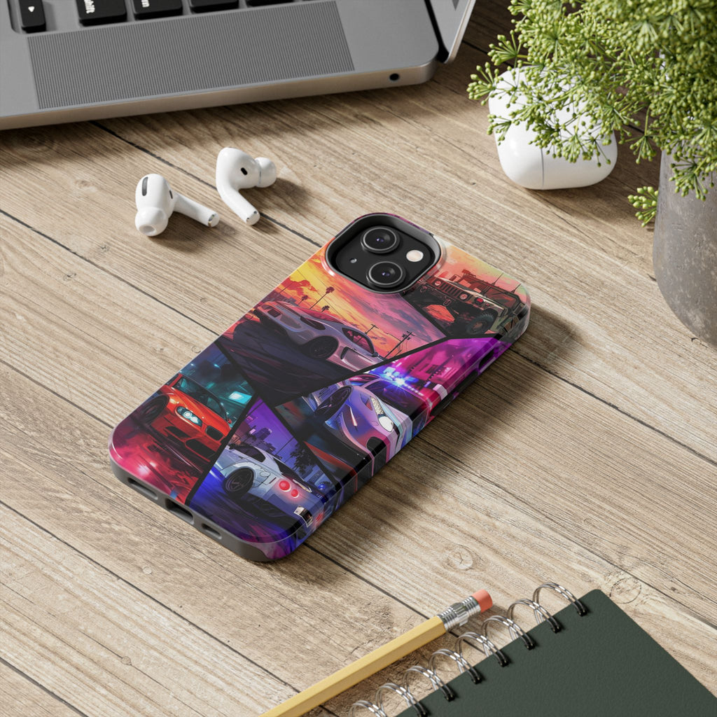 Vibrant Automotive Tough Phone Cases for Car Enthusiasts