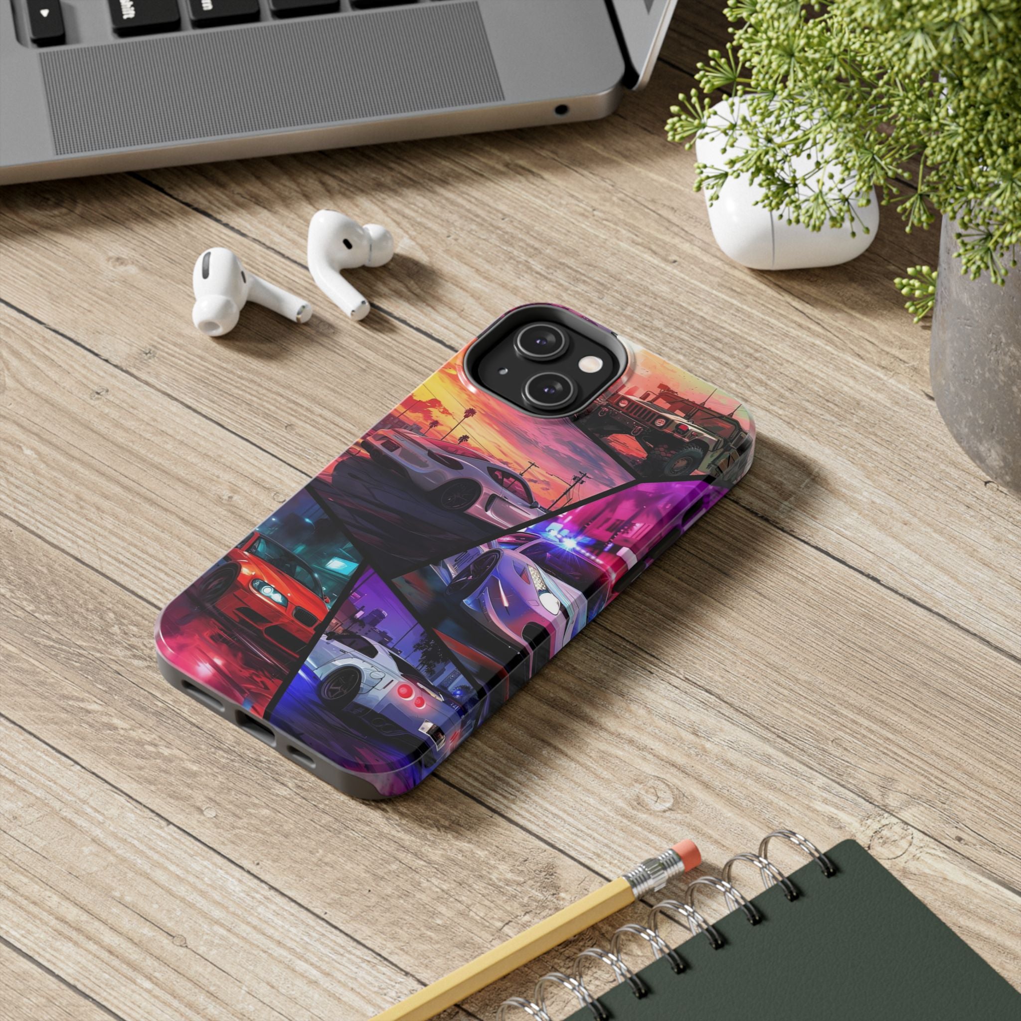 Vibrant Automotive Tough Phone Cases for Car Enthusiasts
