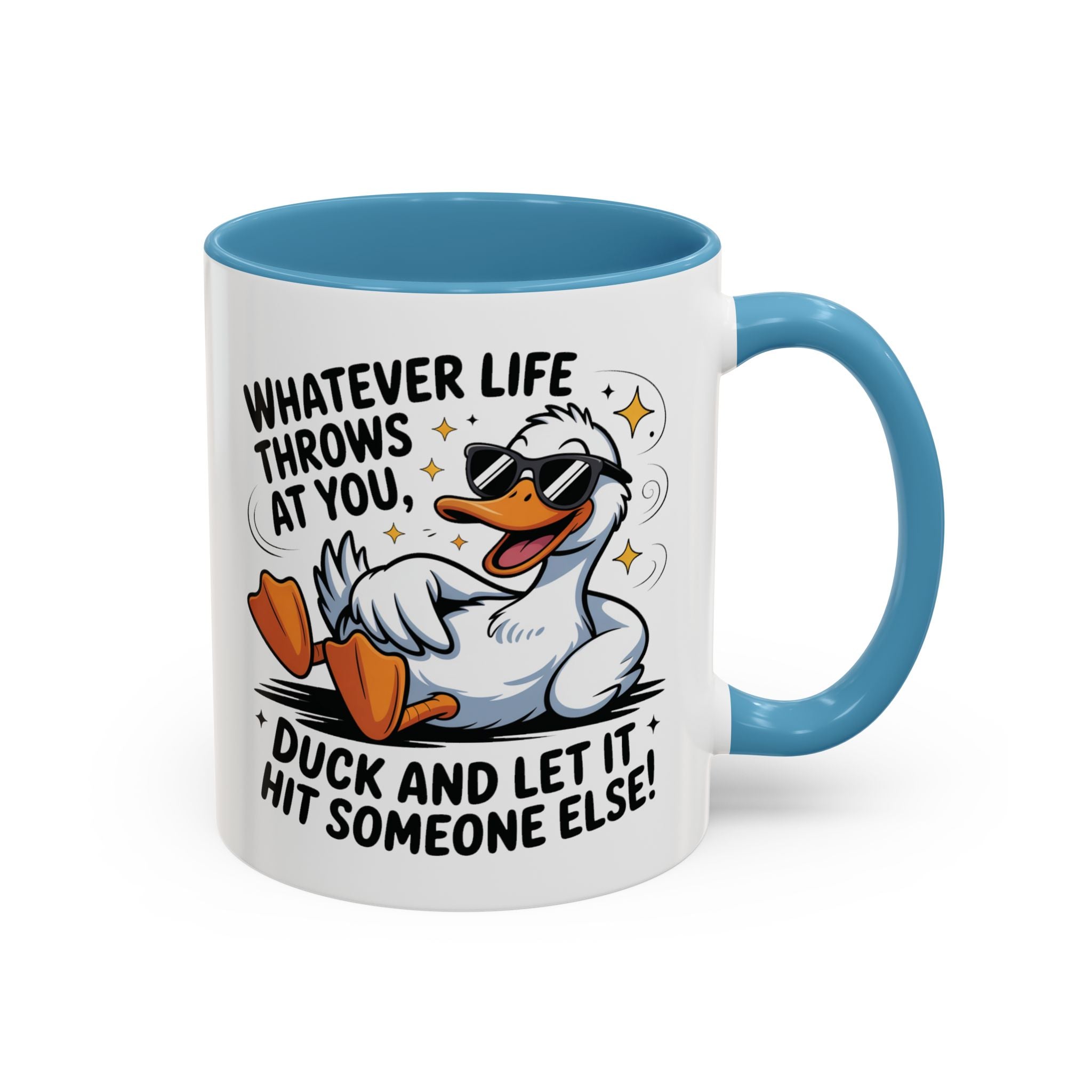 Duck Humor Coffee Mug - Fun Gift for Friends, Inspirational Mug, Quirky Kitchen Decor, Unique Birthday Present, Positive Vibes