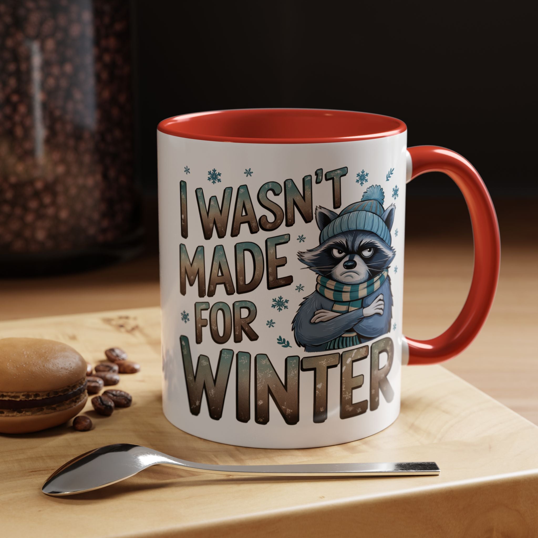 Winter-Themed Accent Coffee Mug with Raccoon Design - Fun Holiday Gift, Eco-Friendly Drinkware, Cute Kitchen Decor, Coffee Lover's [...]