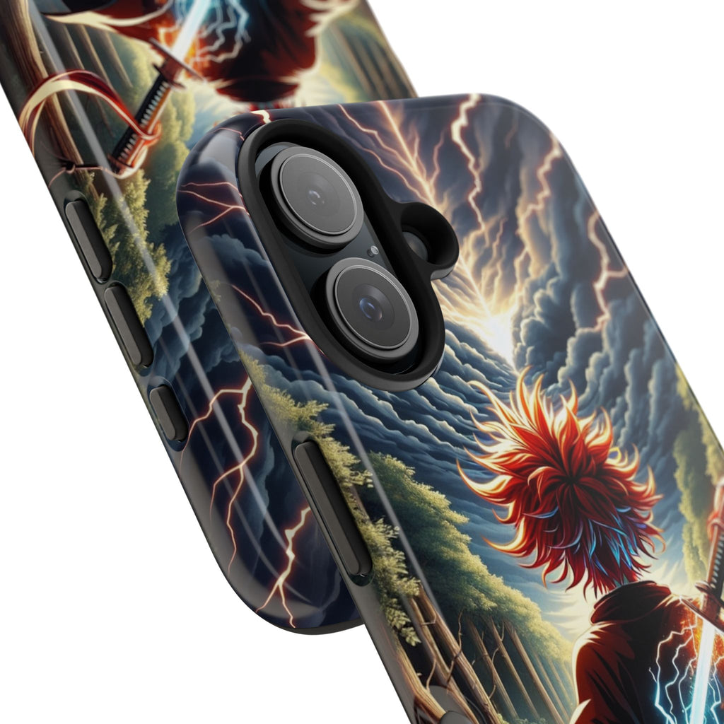 Epic Adventure Tough Phone Cases, Anime, Lightning Design, Durable Cover, Gift for Gamers, Festival Essential
