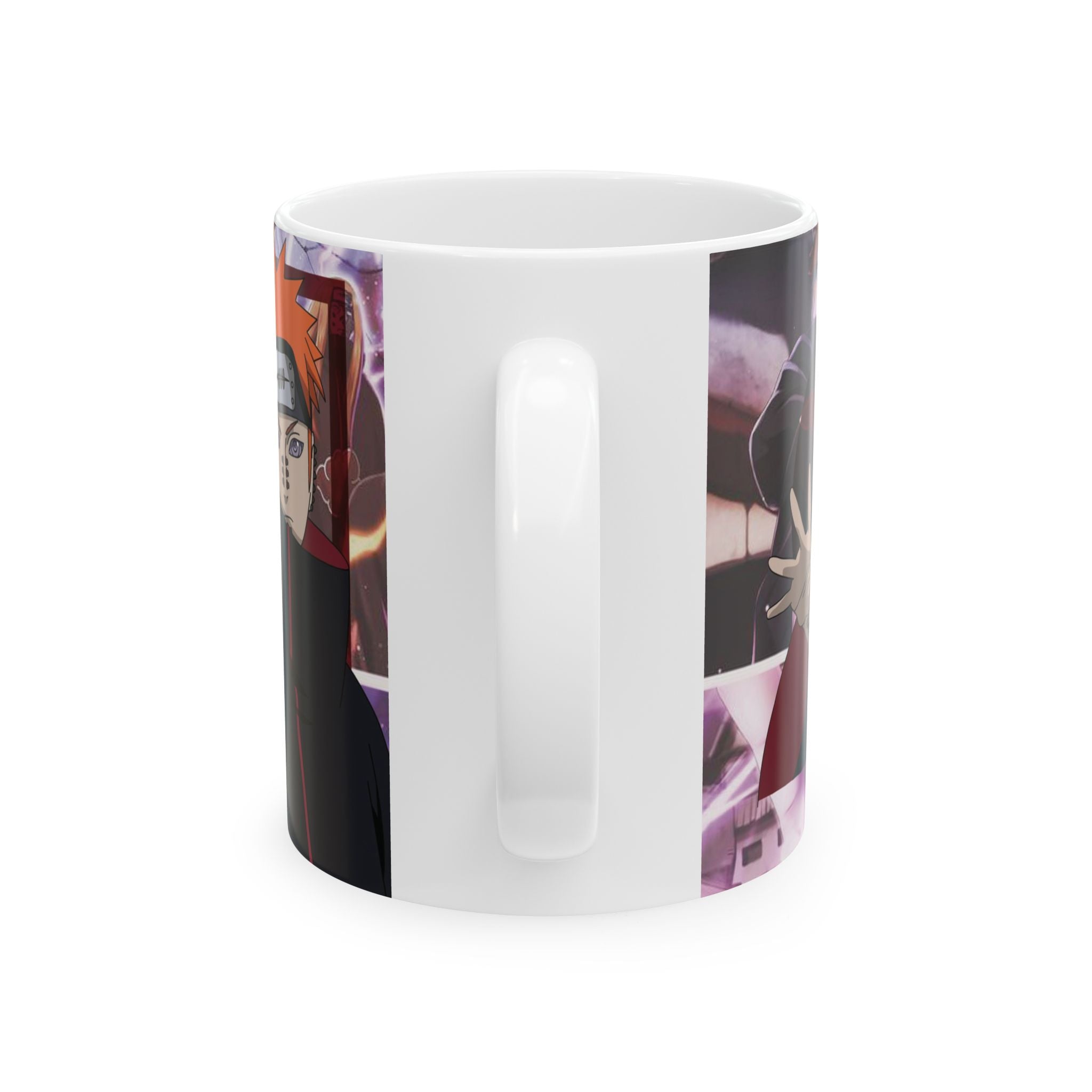 Anime Character Collage Mug — Dark Ninja Art Ceramic Coffee Cup (11oz, 15oz)