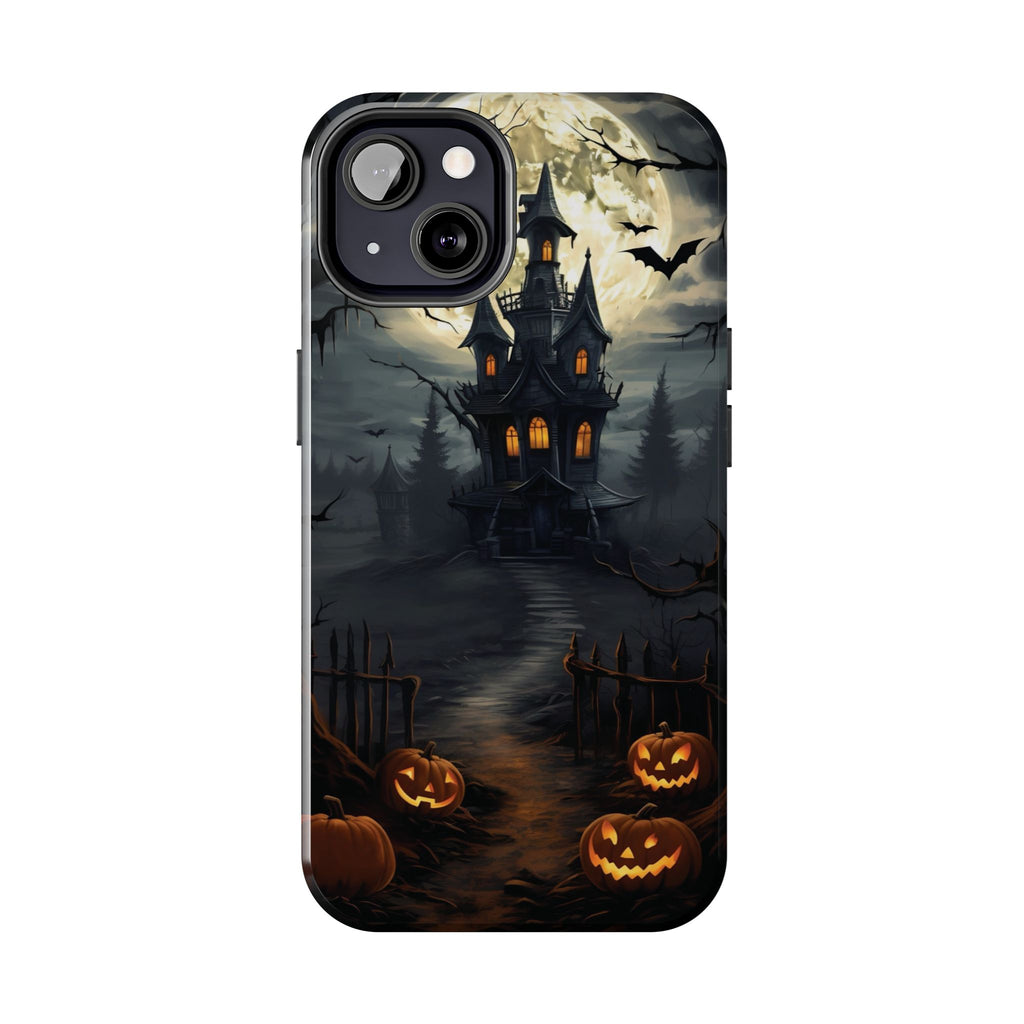 Halloween Haunted House Phone Cases, Tough Cases for Spooky Vibes, Gifts for Halloween Lovers, Ghostly Decor, Fall Accessories