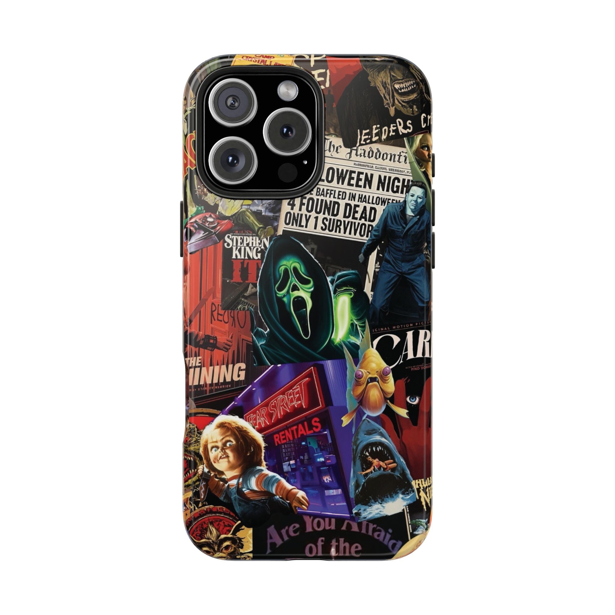 Spooky Horror Movie Phone Case | Tough Phone Cases for Horror Lovers, Halloween Gifts, Unique Accessories, Movie Night Essentials, [...]