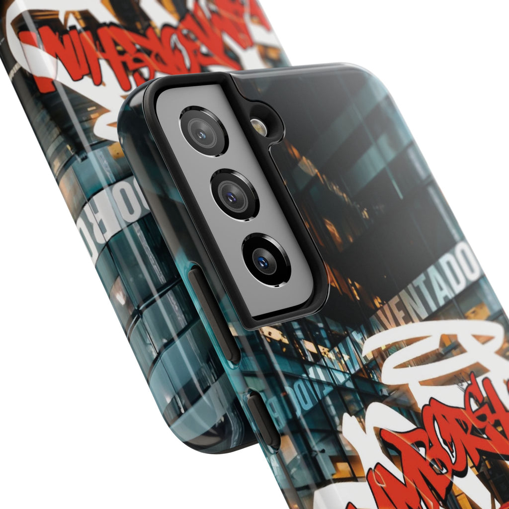 Urban Graffiti Tough Phone Case - Red Lamborghini Design
