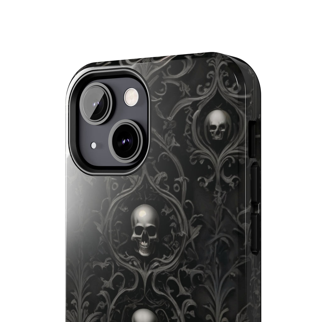 Gothic Skull Phone Cases - Tough Protection, Unique Gift for Halloween, Dark Aesthetic Accessory for Men and Women, Trendy Phone Cover