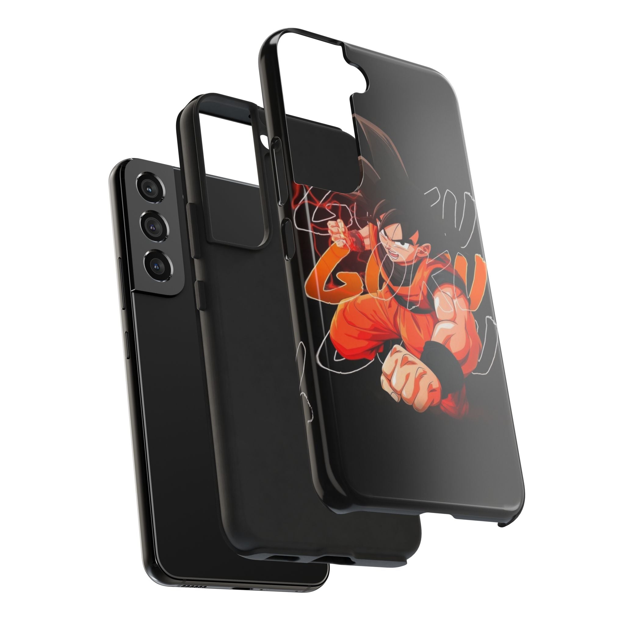 Anime Tough Phone Cases, Goku Strength Case, Durable Phone Cover, Gaming Phone Accessory, Cartoon Phone Case, Gift for Fans