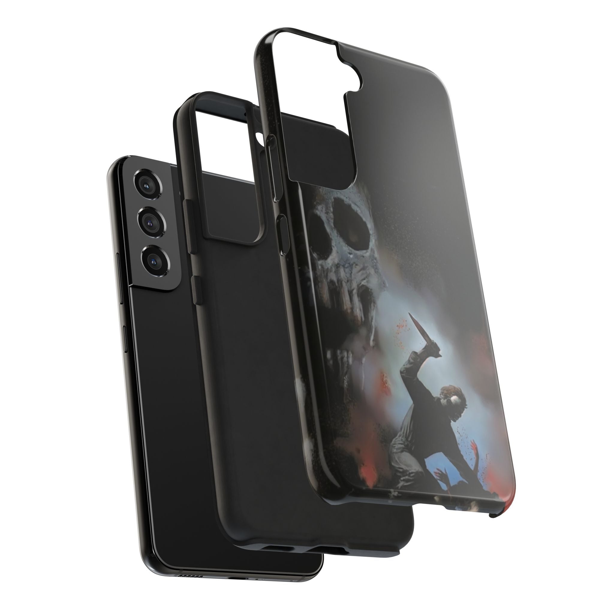 Gritty Horror Phone Cases for Fans, Tough Phone Cover, Unique Gift, Scary Design, Halloween Accessory, Movie Memorabilia