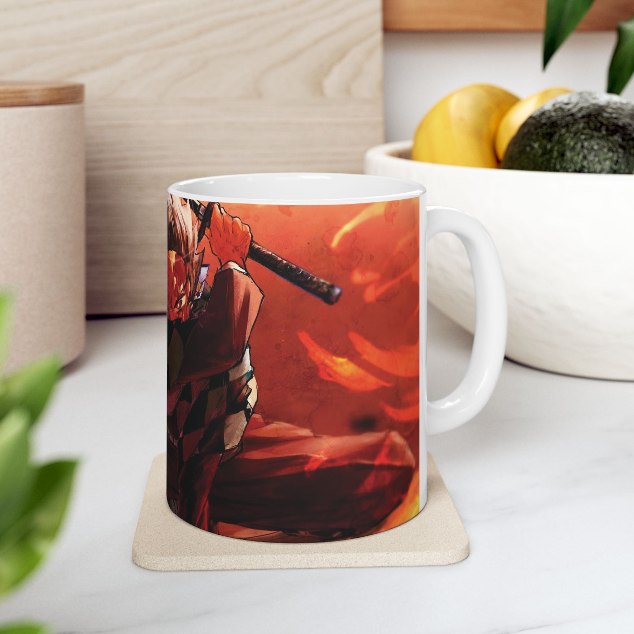 Demon Slayer Tanjiro Ceramic Mug (11oz & 15oz) — Anime Action Coffee Cup