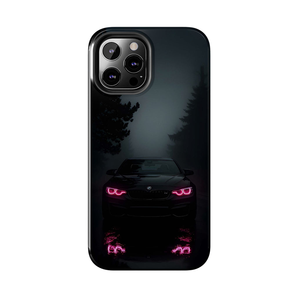 Tough Phone Case with Neon Car Design, Durable Smartphone Cover, Gift for Car Enthusiasts, Unique Accessory for Him, Perfect for Birthdays