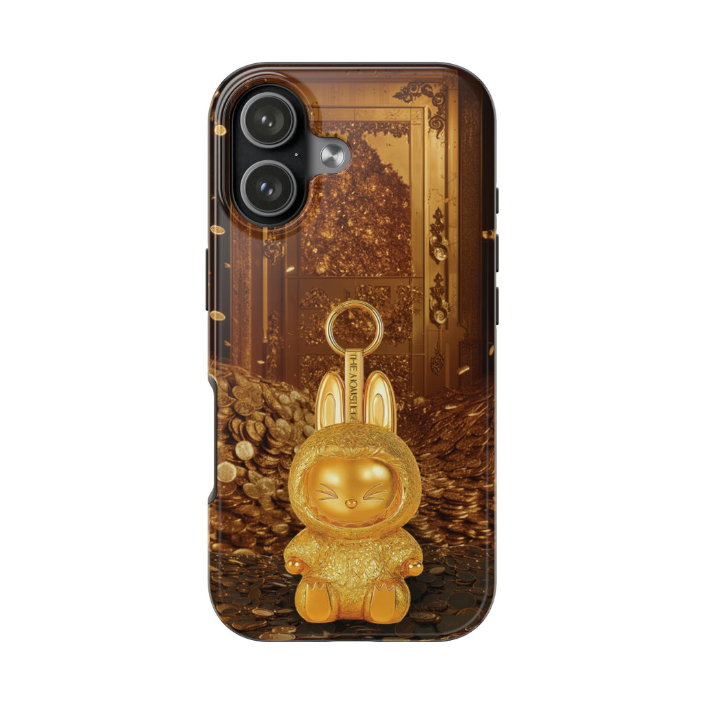 Luxurious Rabbit Phone Case, Golden Bunny Phone Cover, Tough Phone Cases, Cute Rabbit Holder, Unique Gift Idea, Stylish Mobile Protector