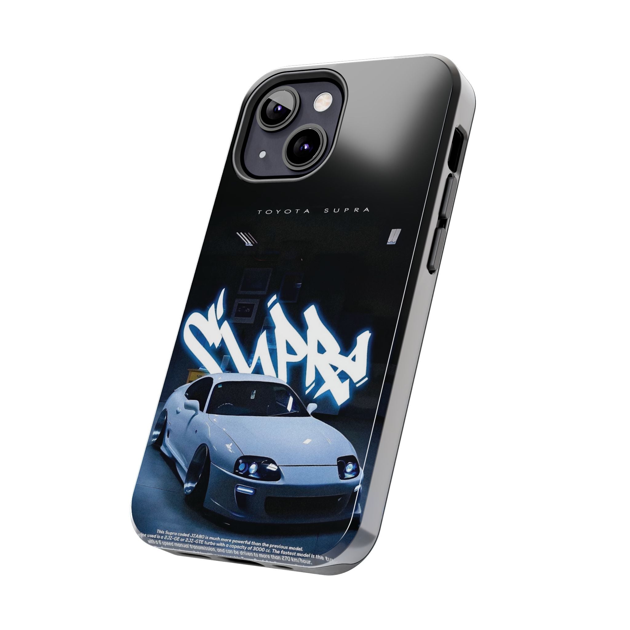 Toyota Supra Graffiti Phone Case - Tough & Stylish Protection for Car Enthusiasts