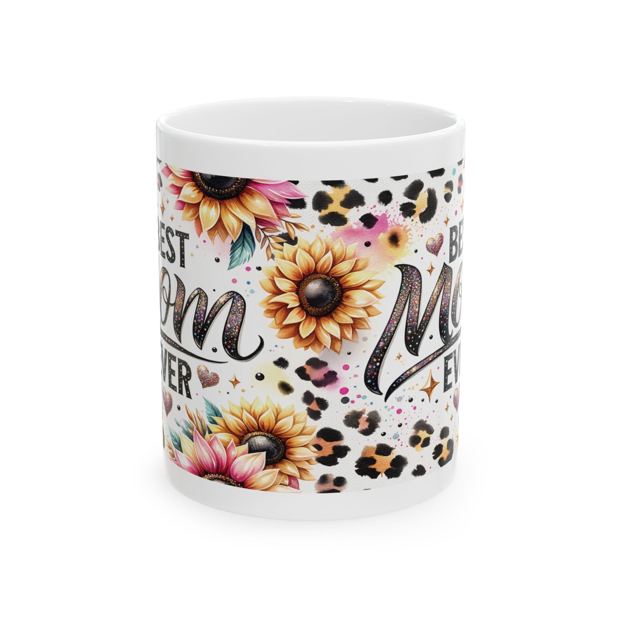 Best Mom Ever Ceramic Mug | Floral Coffee Cup | Gift for Mother's Day, Birthdays, Family Celebrations, Unique Tea Mug