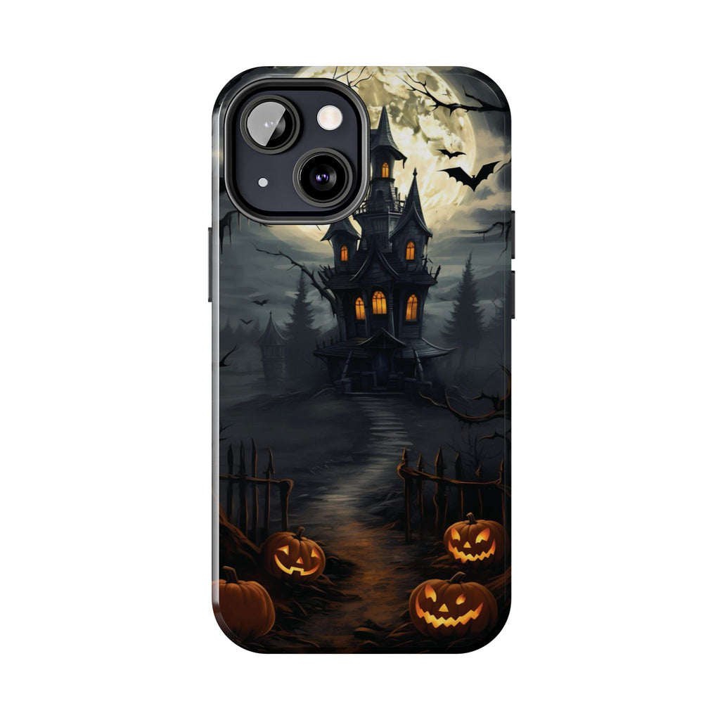 Halloween Haunted House Phone Cases, Tough Cases for Spooky Vibes, Gifts for Halloween Lovers, Ghostly Decor, Fall Accessories