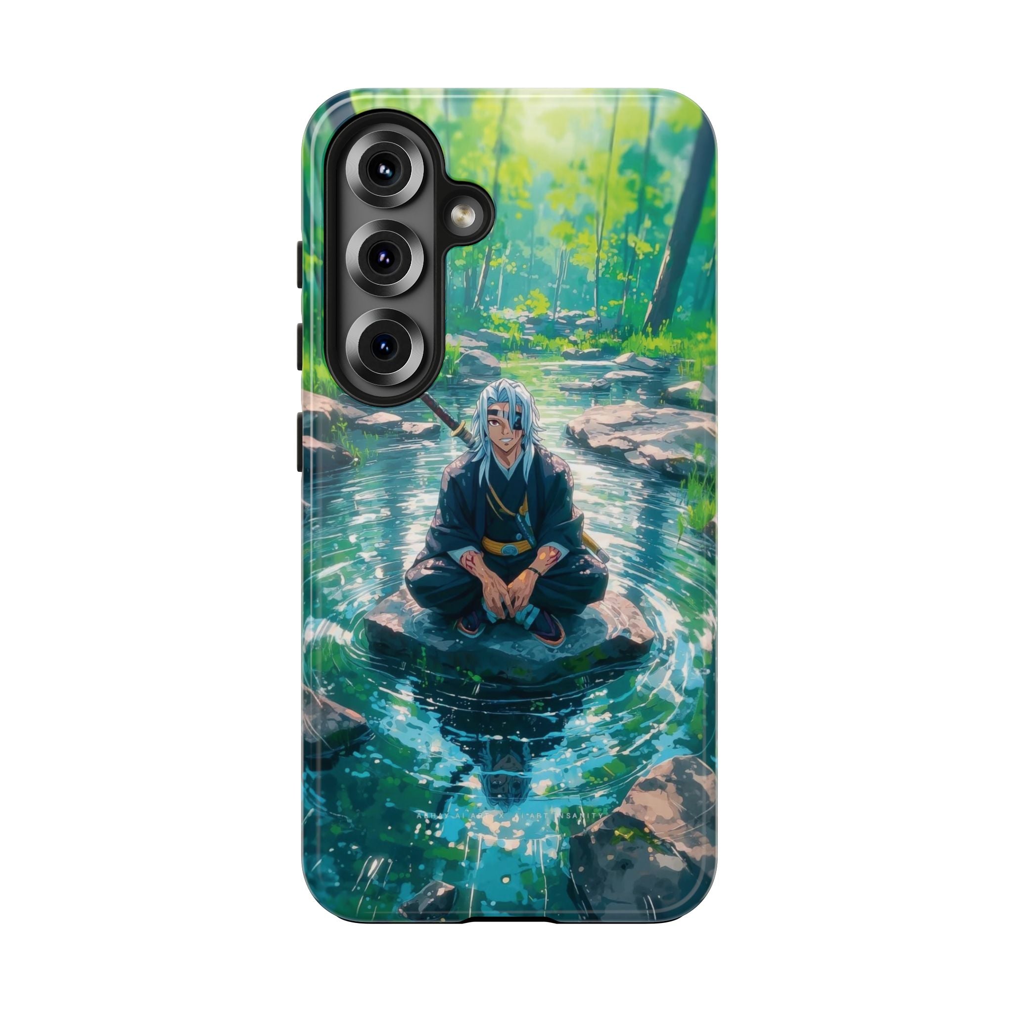 Serene Samurai Phone Case - Tough, Artistic Design for Nature Lovers