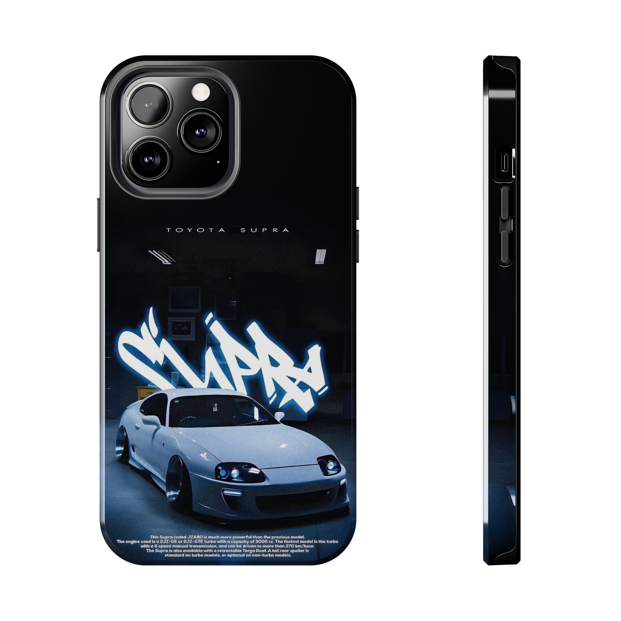 Toyota Supra Graffiti Phone Case - Tough & Stylish Protection for Car Enthusiasts