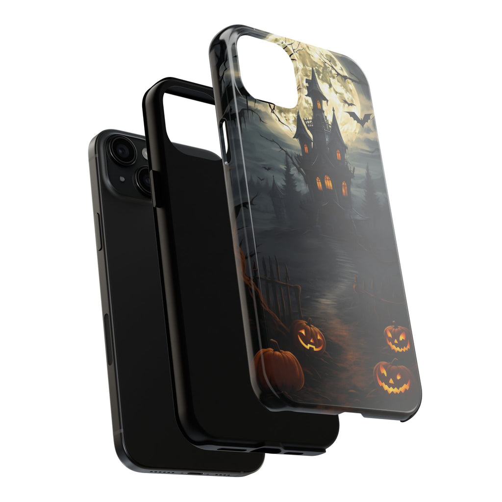 Halloween Haunted House Phone Cases, Tough Cases for Spooky Vibes, Gifts for Halloween Lovers, Ghostly Decor, Fall Accessories