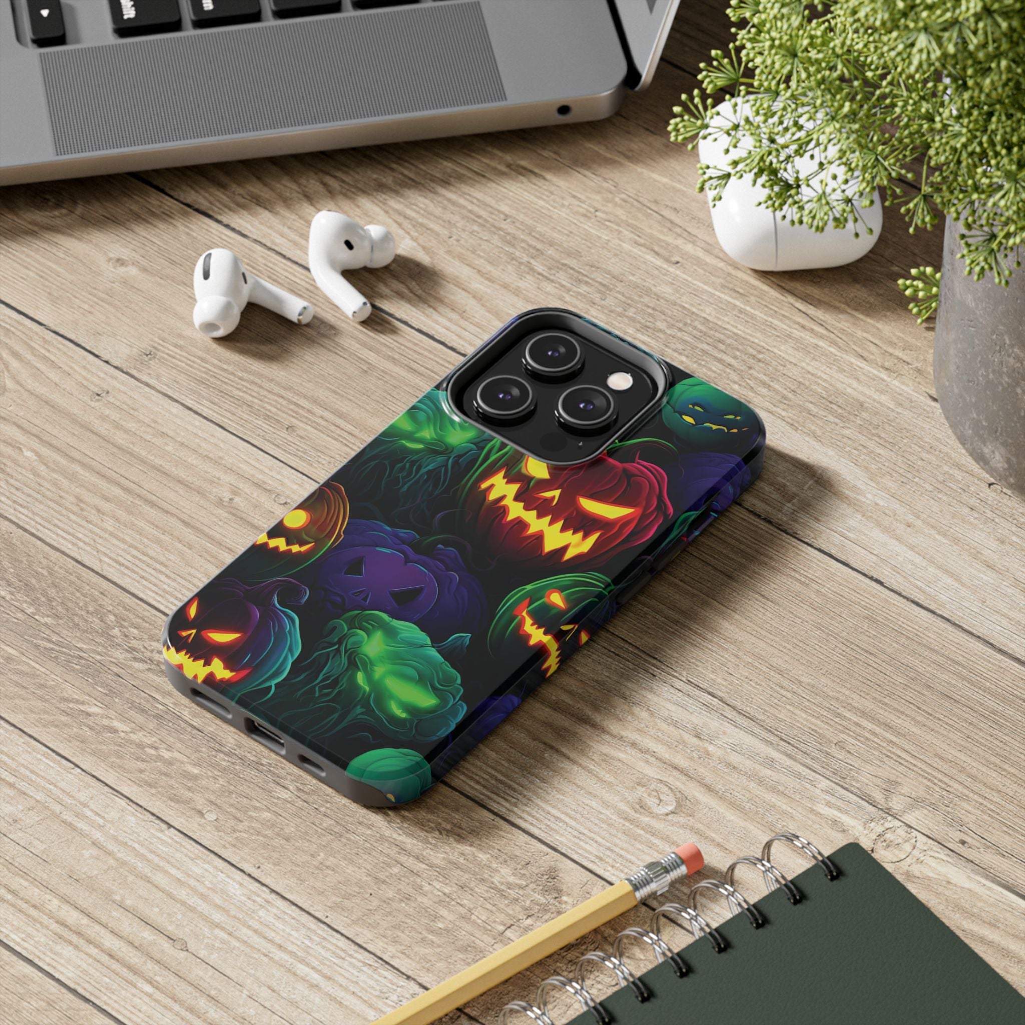 Halloween Pumpkin Phone Case, Spooky Fall Accessory, Tough Phone Cover, Halloween Gift, Pumpkin Decor