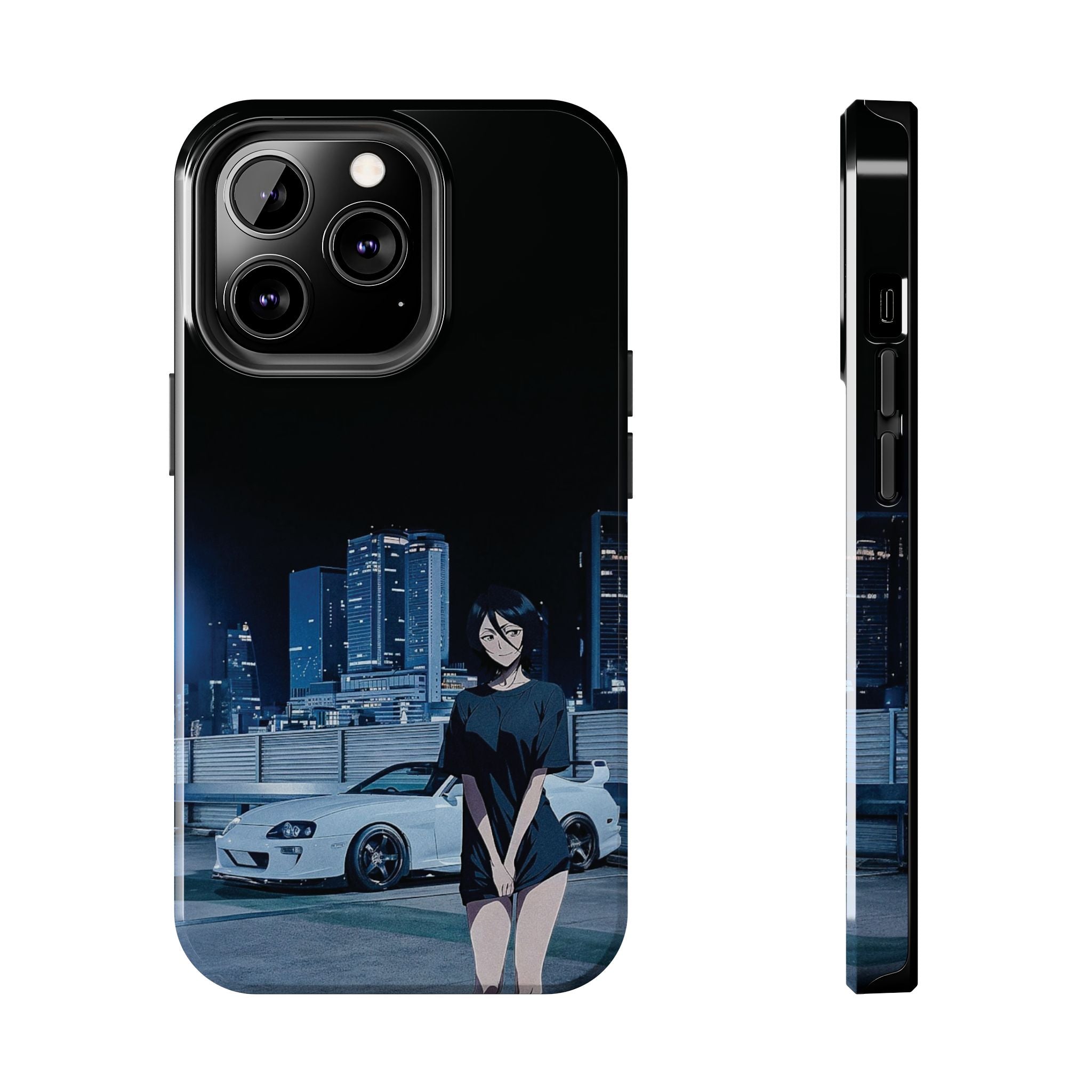 Anime-Inspired Tough Phone Case for Car Enthusiasts