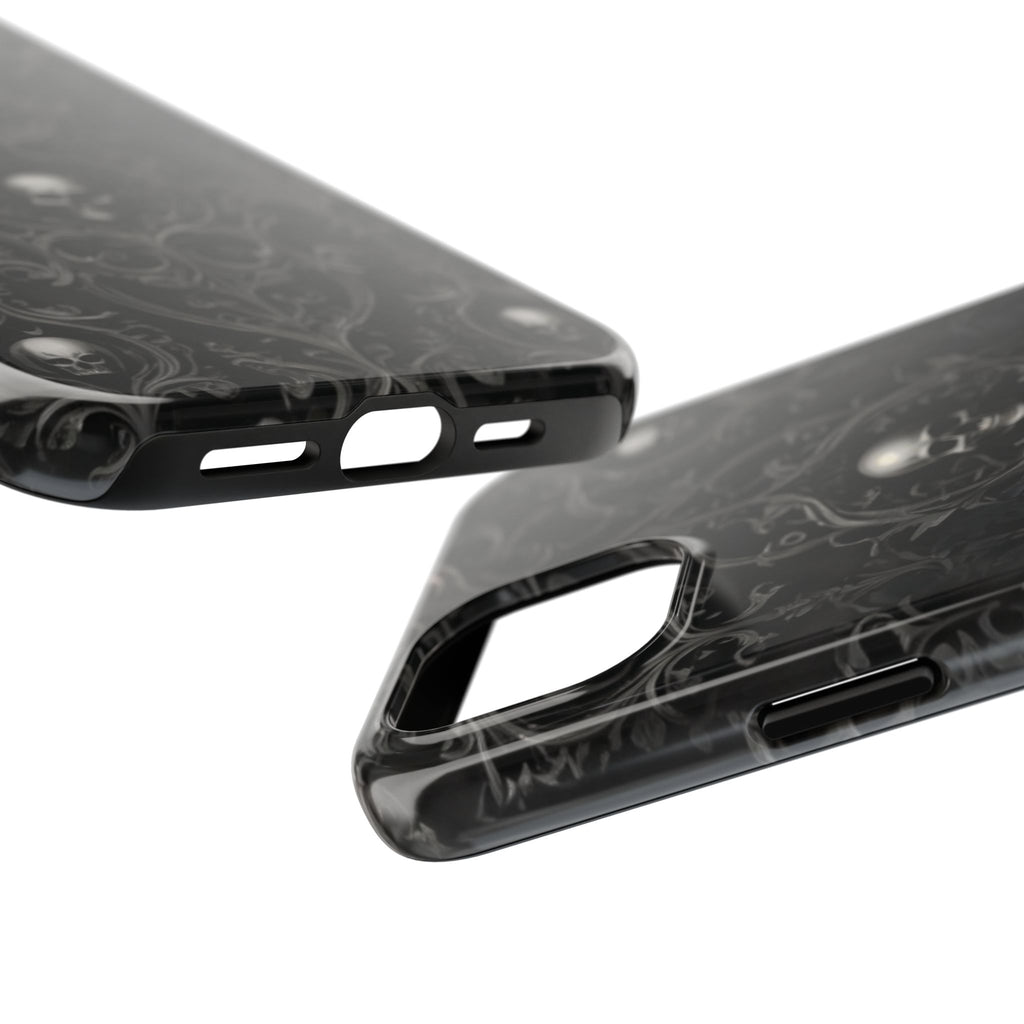 Gothic Skull Phone Cases - Tough Protection, Unique Gift for Halloween, Dark Aesthetic Accessory for Men and Women, Trendy Phone Cover