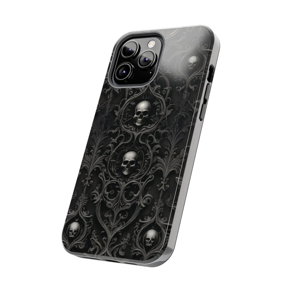Gothic Skull Phone Cases - Tough Protection, Unique Gift for Halloween, Dark Aesthetic Accessory for Men and Women, Trendy Phone Cover