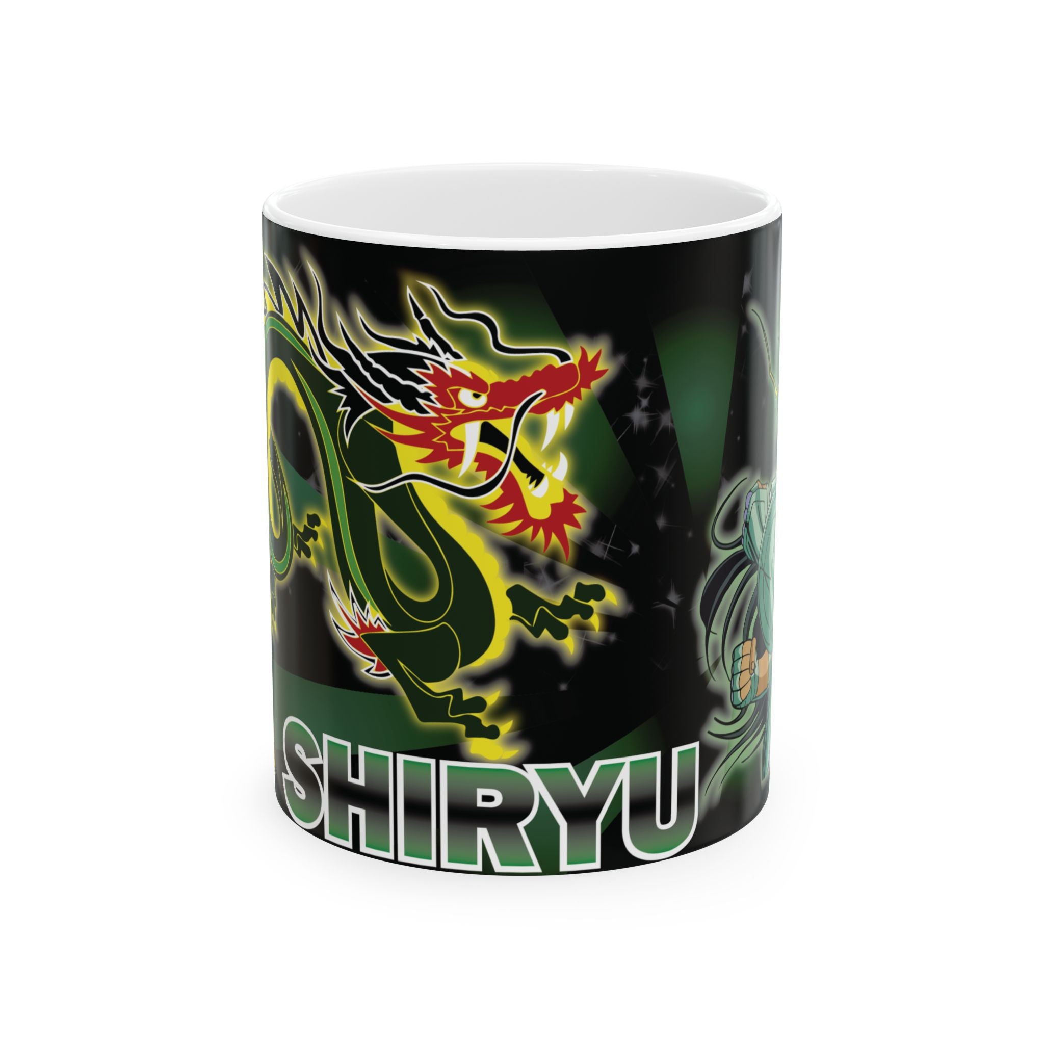 Shiryu Dragon Ceramic Mug (11oz & 15oz) – Mythic Green Dragon Coffee Cup