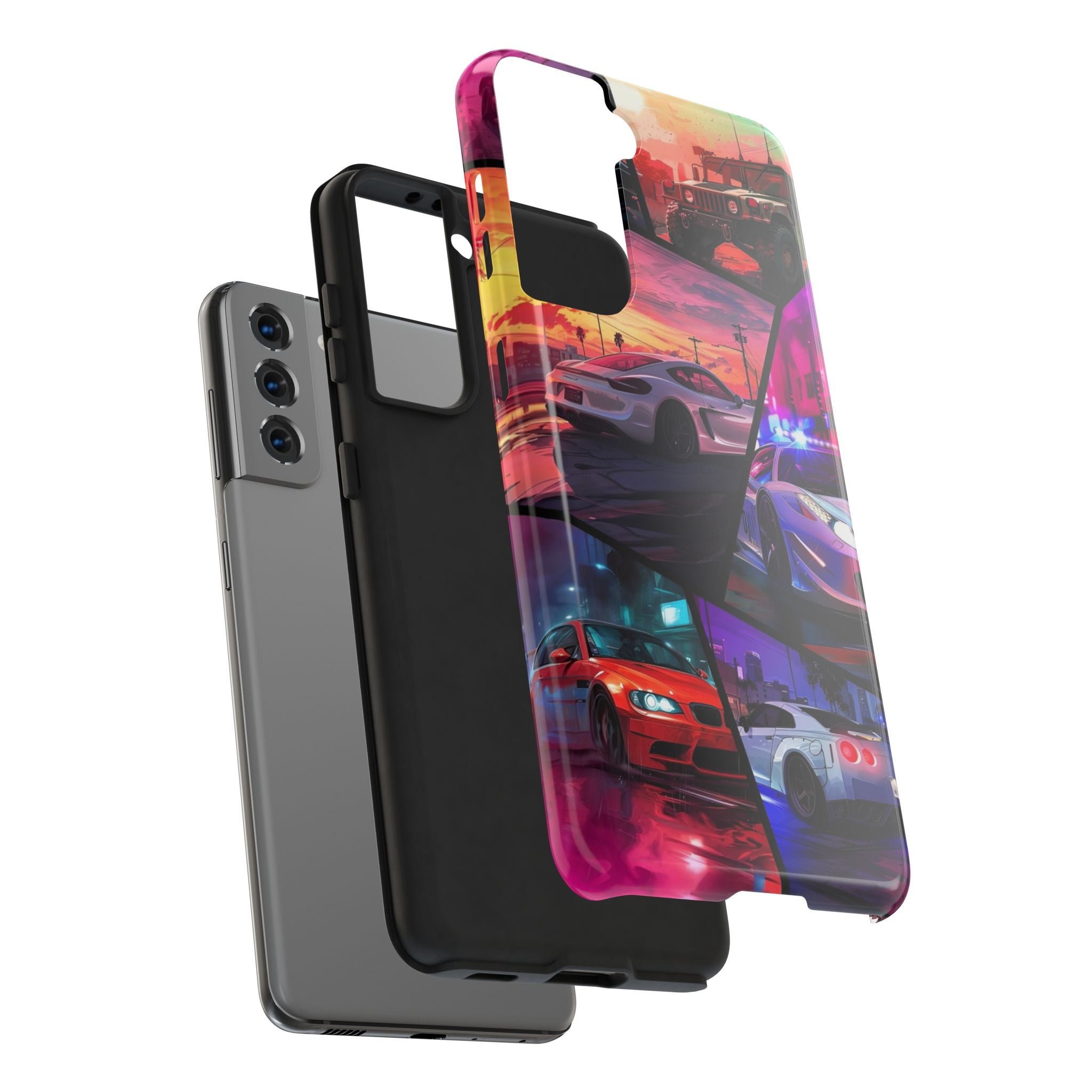 Vibrant Automotive Tough Phone Cases for Car Enthusiasts