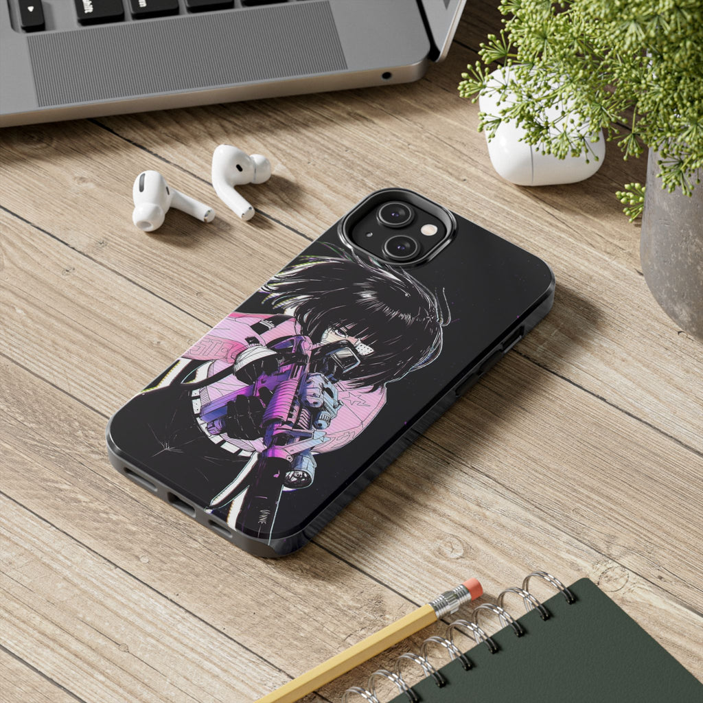 Anime-Style Tough Phone Cases with Edgy Designs, Perfect for Gamers, Cyberpunk Lovers, Gifts for Birthdays, Holidays, and Cosplay