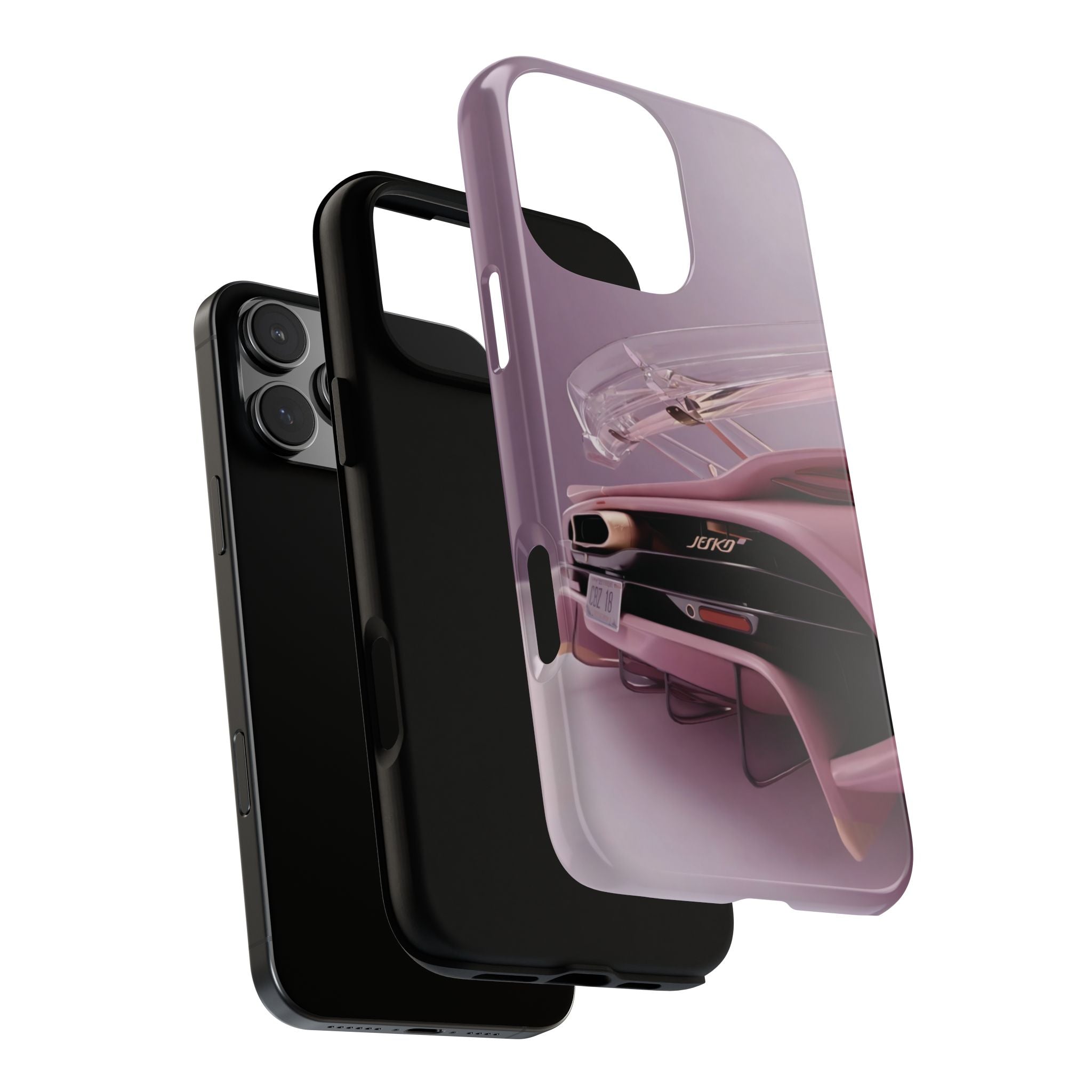 Pink Hyper Car Phone Case — Retro Automotive iPhone Cover