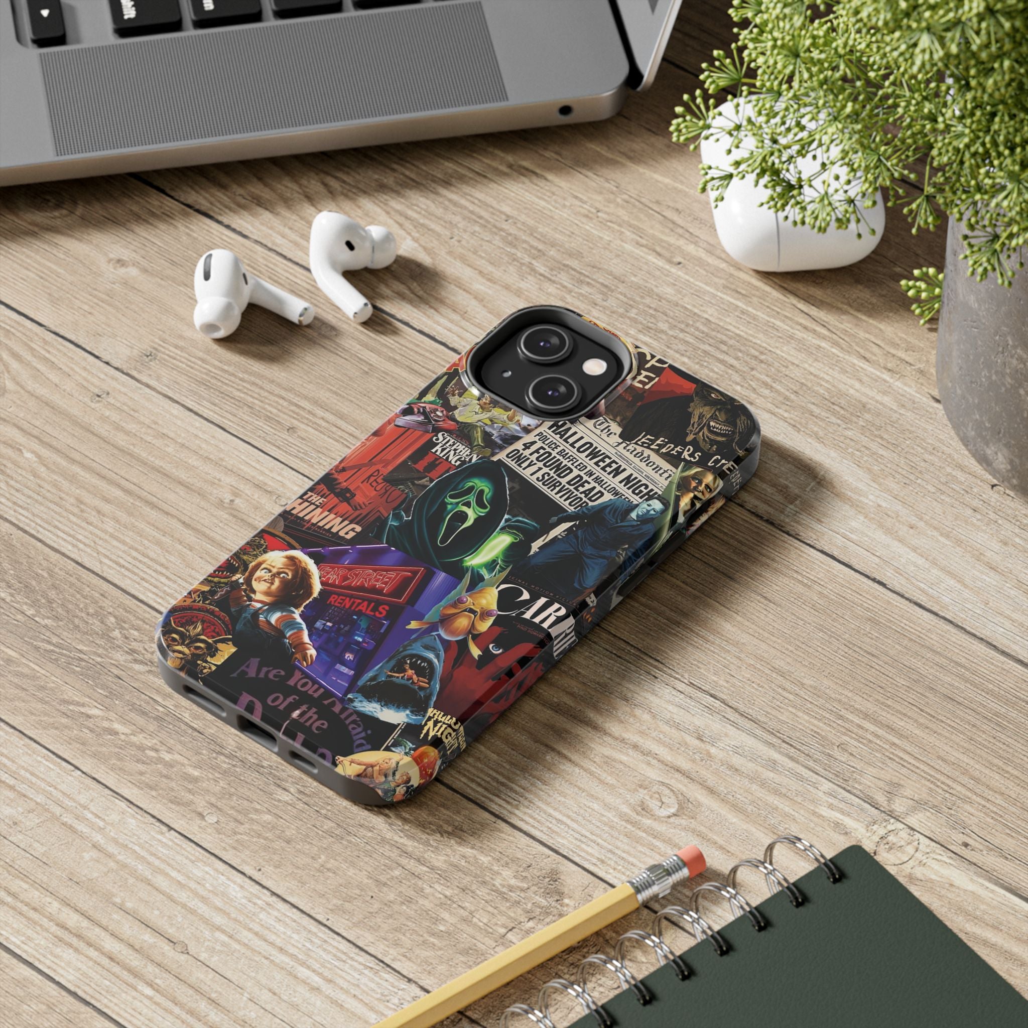 Spooky Horror Movie Phone Case | Tough Phone Cases for Horror Lovers, Halloween Gifts, Unique Accessories, Movie Night Essentials, [...]
